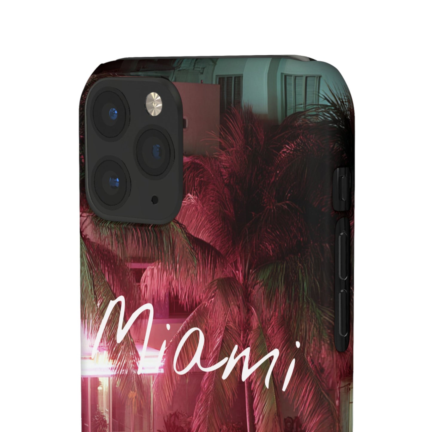 Miami Vibes Snap Case, Tropical Phone Cover, Summer Accessory, Gift for Travel Lovers, Neon Aesthetic, Beach-themed Tech