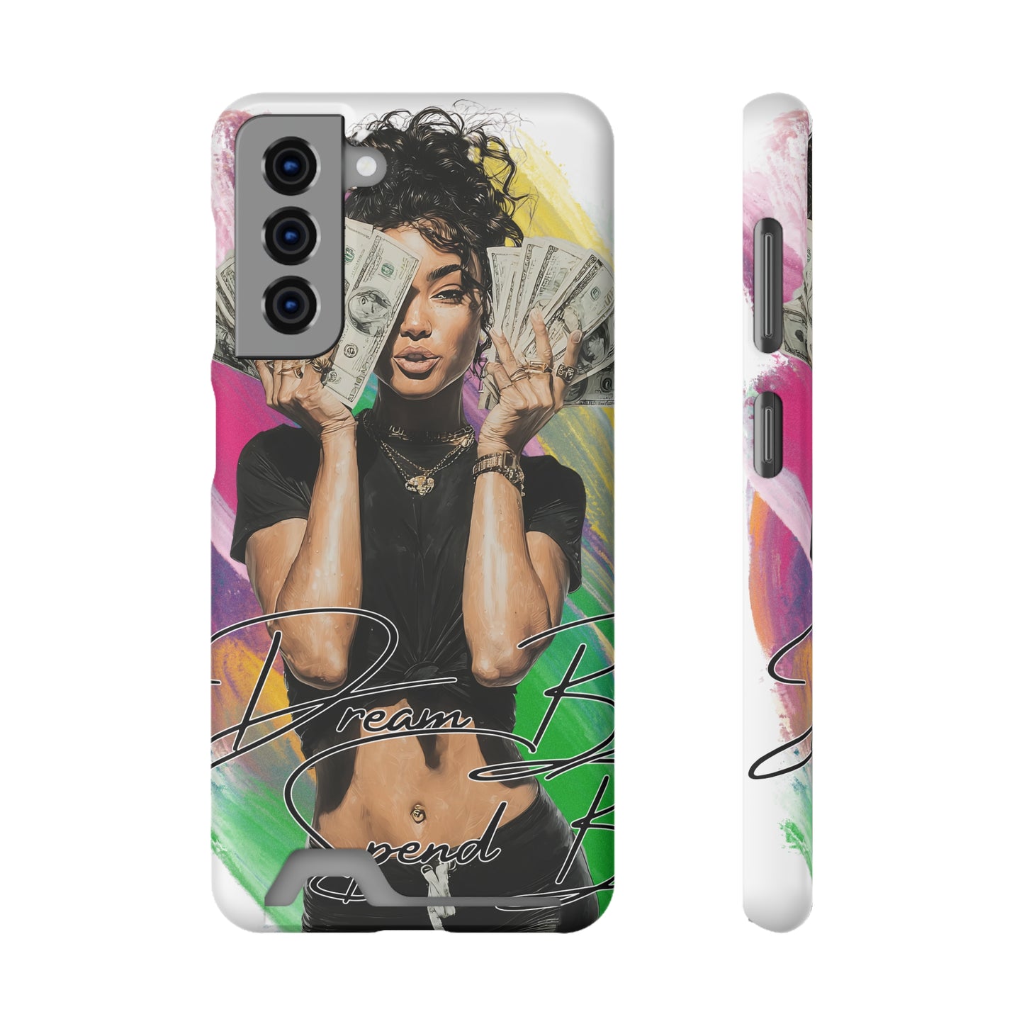 Vibrant Phone Case with Card Holder - Dream Big, Stylish Accessory for Teens & Young Adults, Perfect Gift for Birthdays, Graduations, [...]