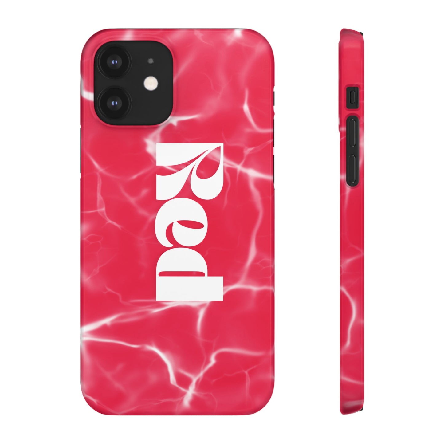 Vibrant Red Snap Case for iPhone, Trendy Phone Cover, Gift for Her, Summer Accessory, Stylish Tech Protection