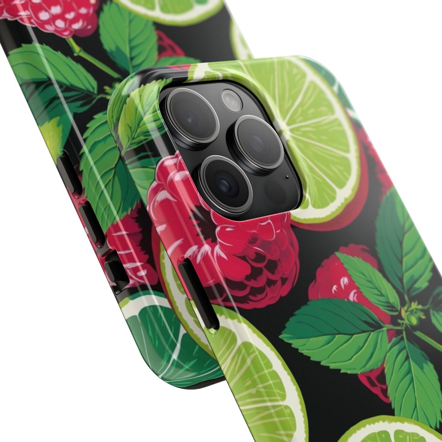 Raspberry Lime Spring iPhone 17 Tough Phone Case — Vibrant Floral Smartphone Protection