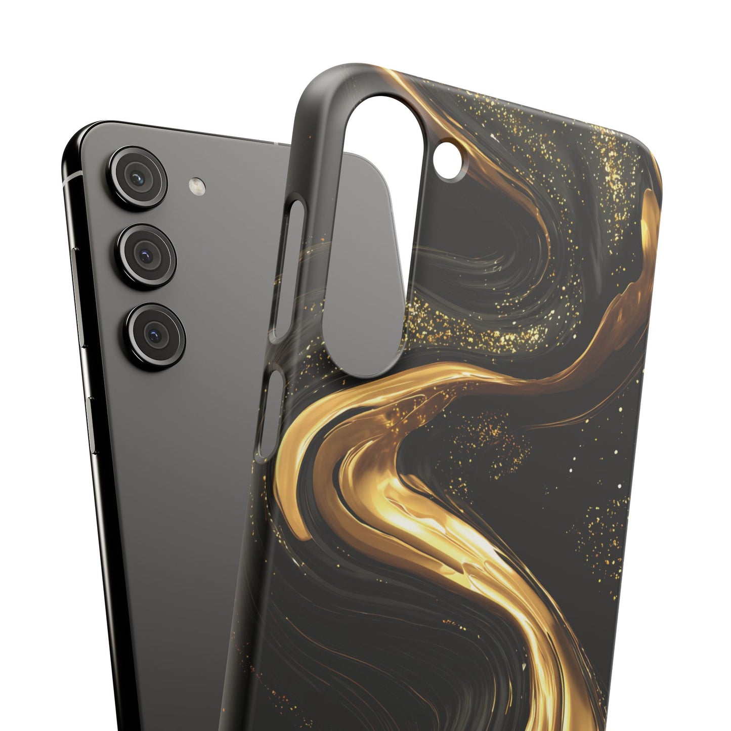 Elegant Gold Swirl Snap Case - Stylish Phone Cover, Modern Accessory, Gift for Her, Luxe Phone Case, Trendy Decor
