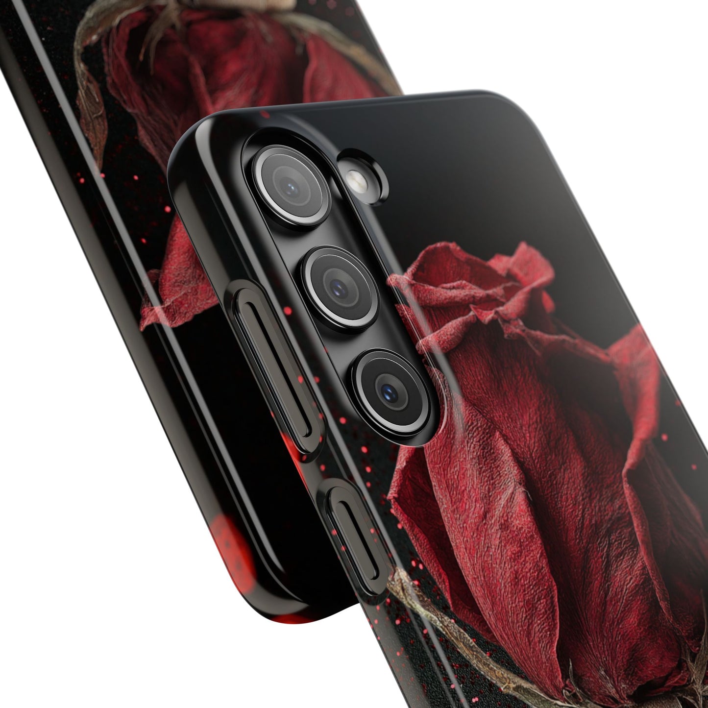 Romantic Rose Snap Case, Floral Phone Cover, Valentines Day Gift, Trendy Mobile Accessory, Heart Design Case, Elegant Phone Protector