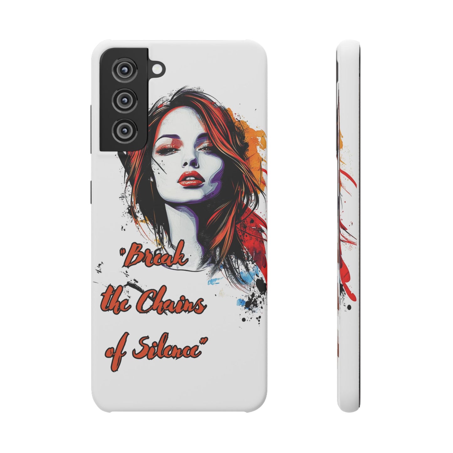 Empowering Art Snap Cases, Phone Cover, Break the Chains of Silence, Unique Gift, Inspirational Tech Accessories