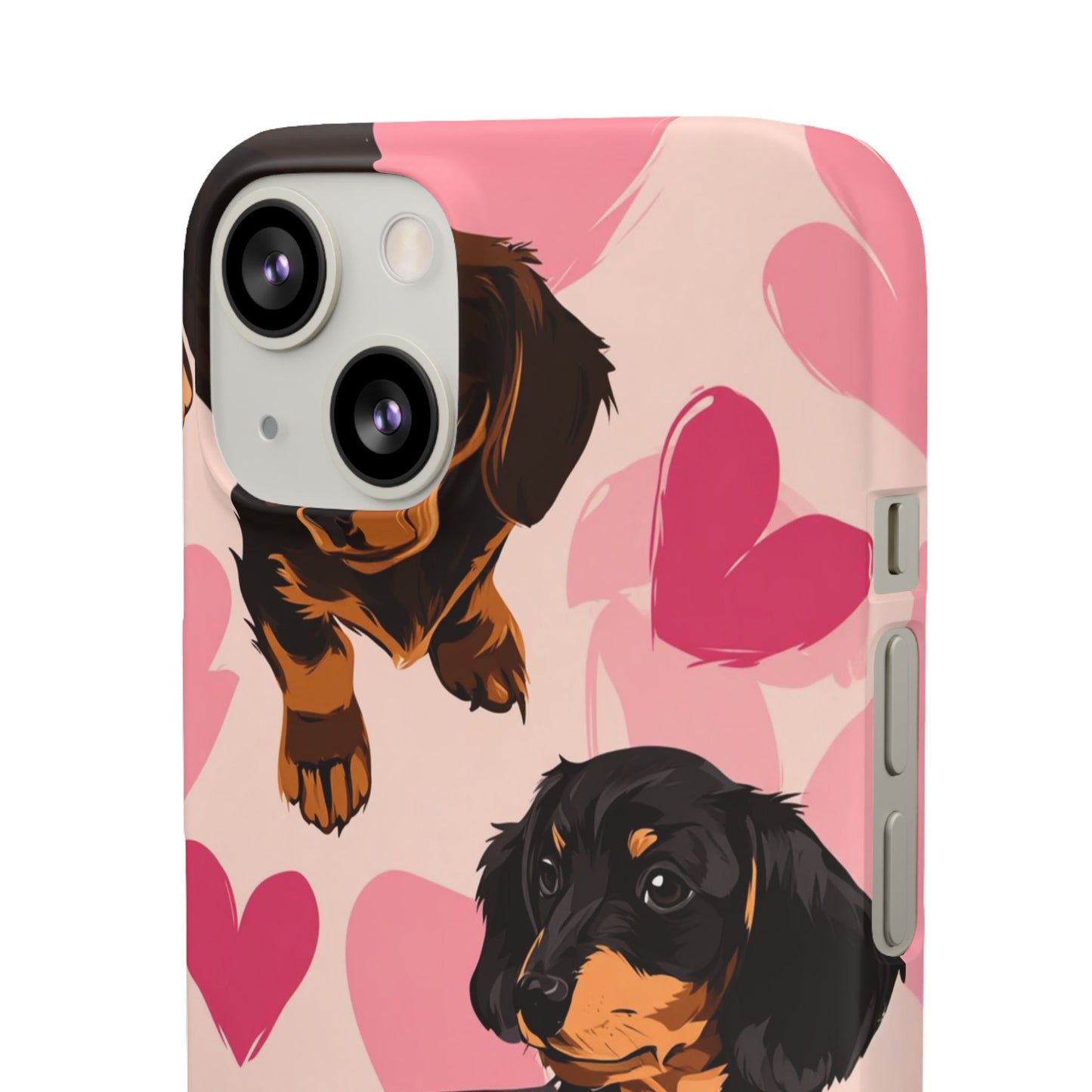 Pink Dachshund Love Phone Case for Iphone and Samsung Customistion and Free Shipping Avvialable