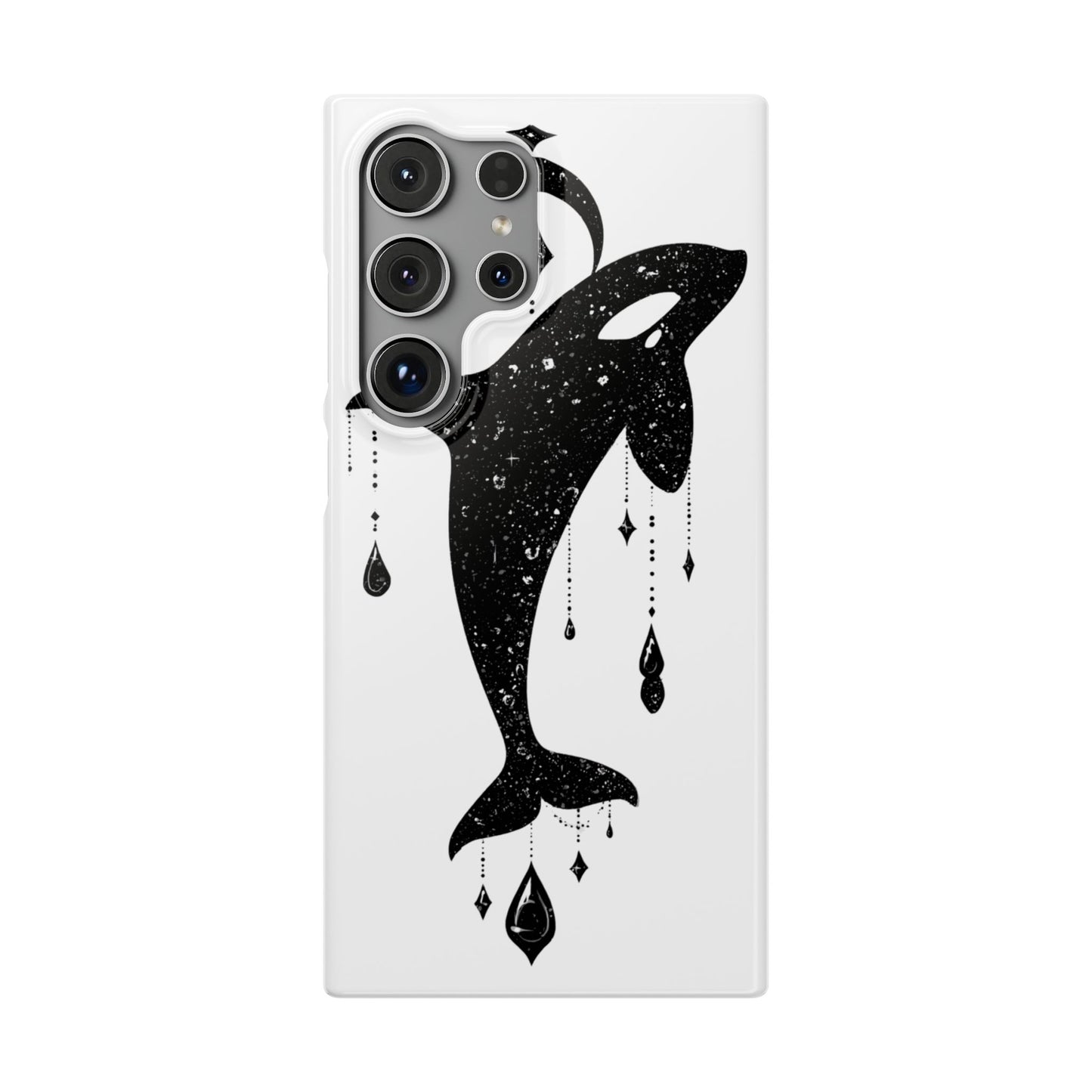 Celestial Orca Snap Case | Phone Cover, Whale Lover Gift, Cosmic Decor, Unique Art, Ocean Vibe