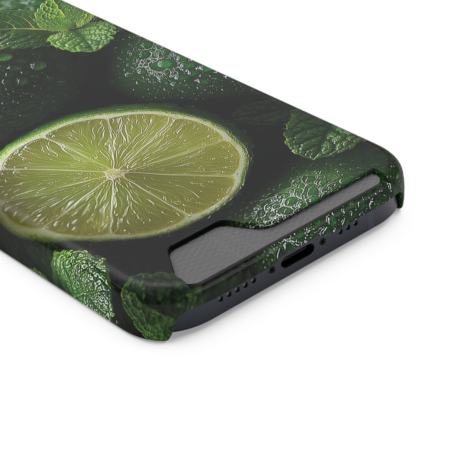 Fresh Lime Phone Case with Card Holder, Citrus Design, Perfect Gift for Summer, Stylish and Functional, Eco-friendly Accessories, [...]