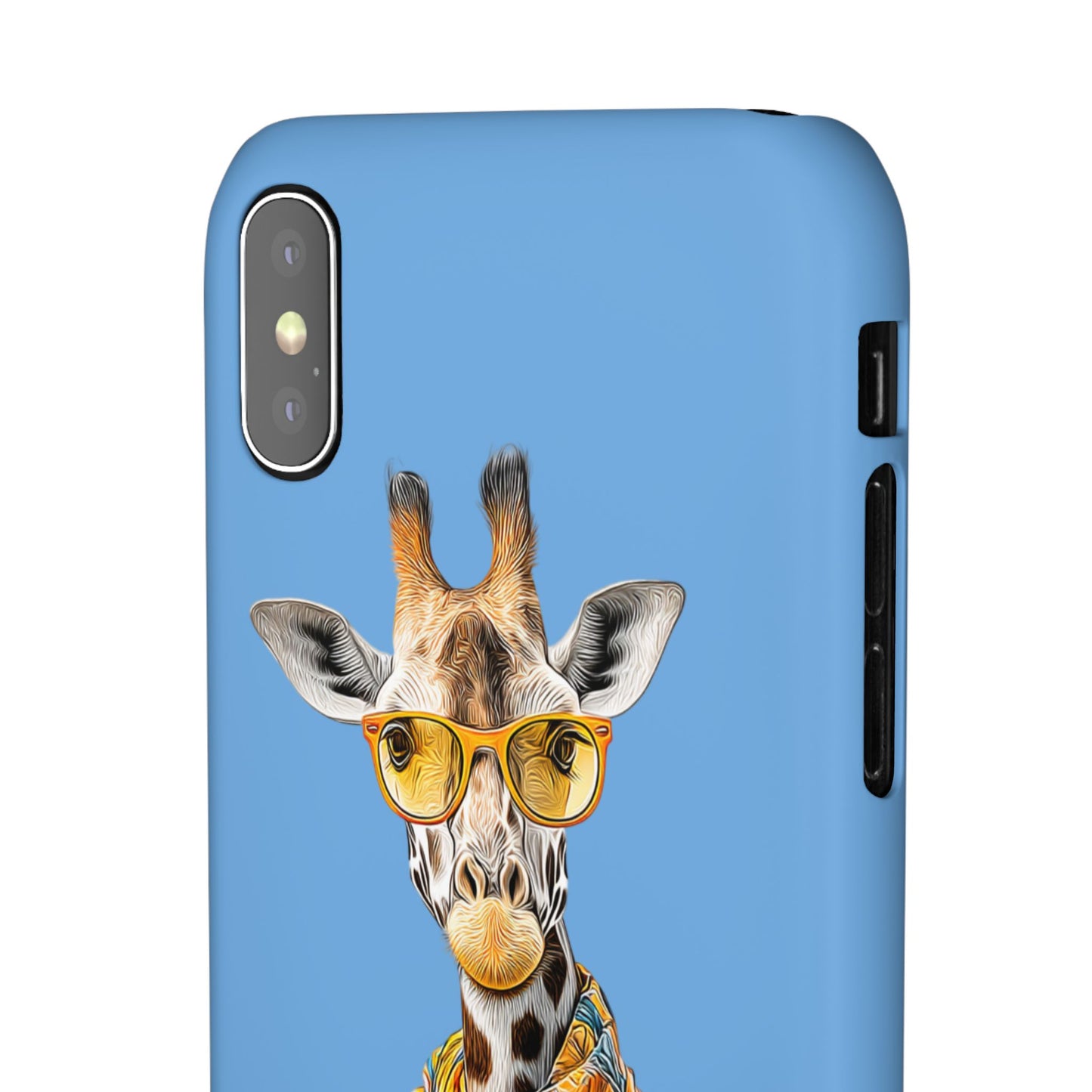 Giraffe Blue Snap Case Phone Cover for Animal Lover Iphone and Samsung models