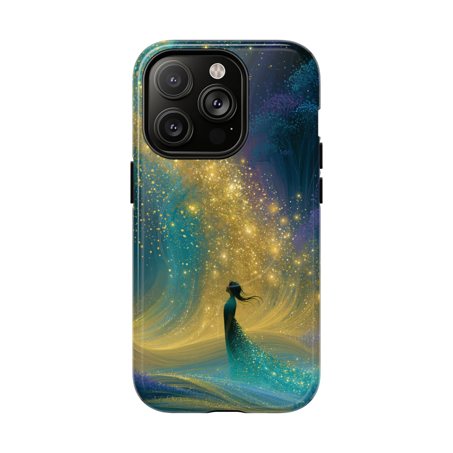 Mystical Nightfall Phone Case — Starry Silhouette Tough Magnetic Case