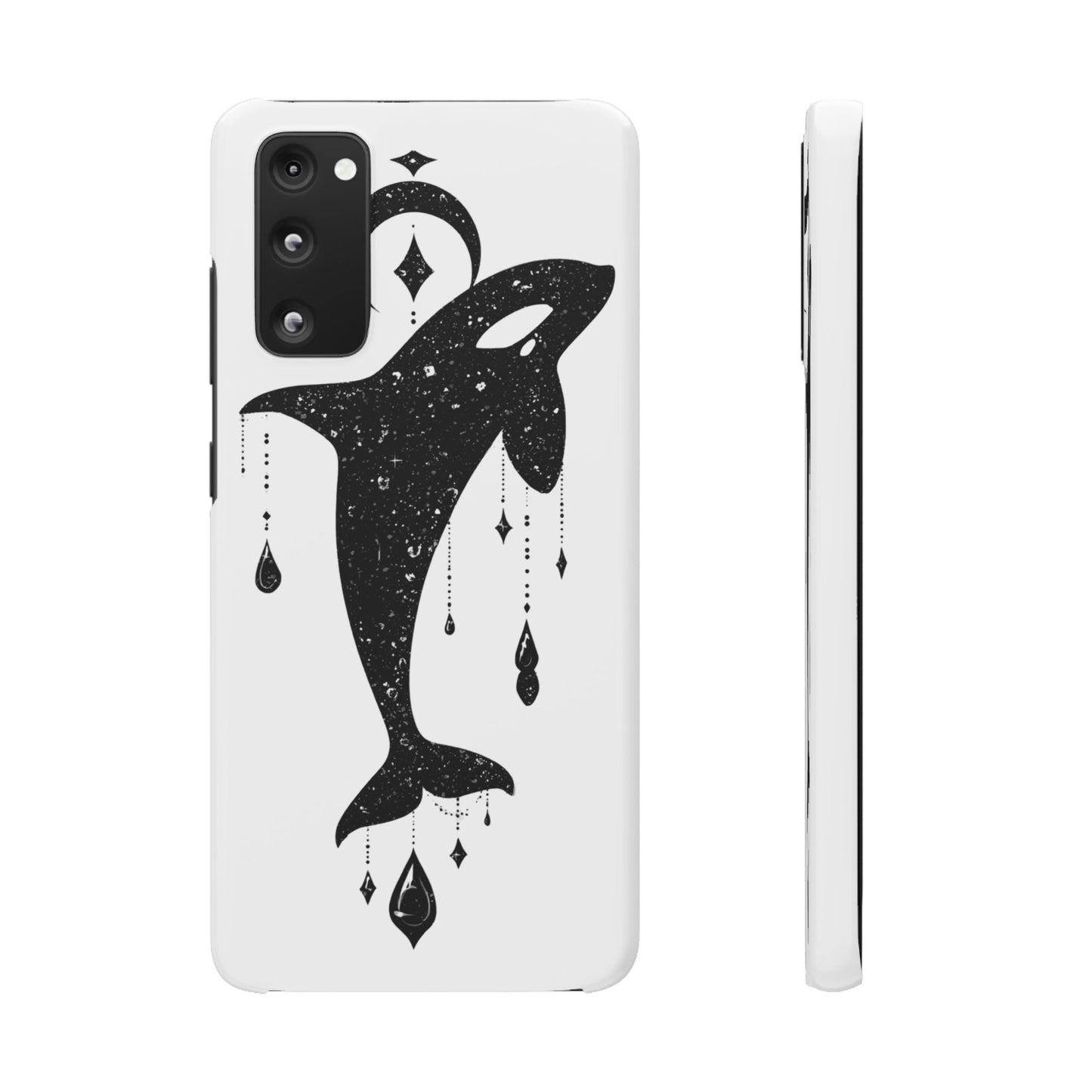 Celestial Orca Snap Case | Phone Cover, Whale Lover Gift, Cosmic Decor, Unique Art, Ocean Vibe