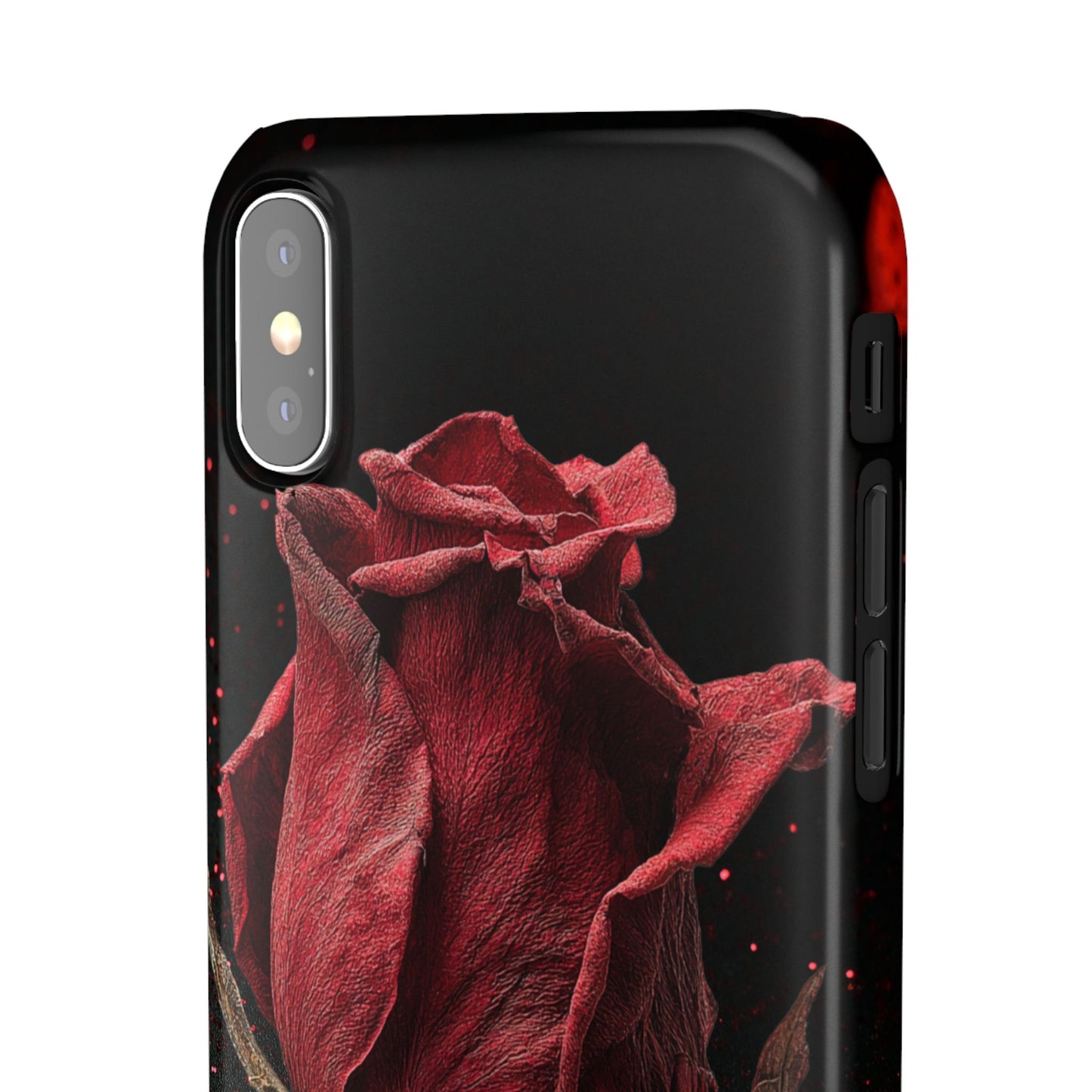 Romantic Rose Snap Case, Floral Phone Cover, Valentines Day Gift, Trendy Mobile Accessory, Heart Design Case, Elegant Phone Protector