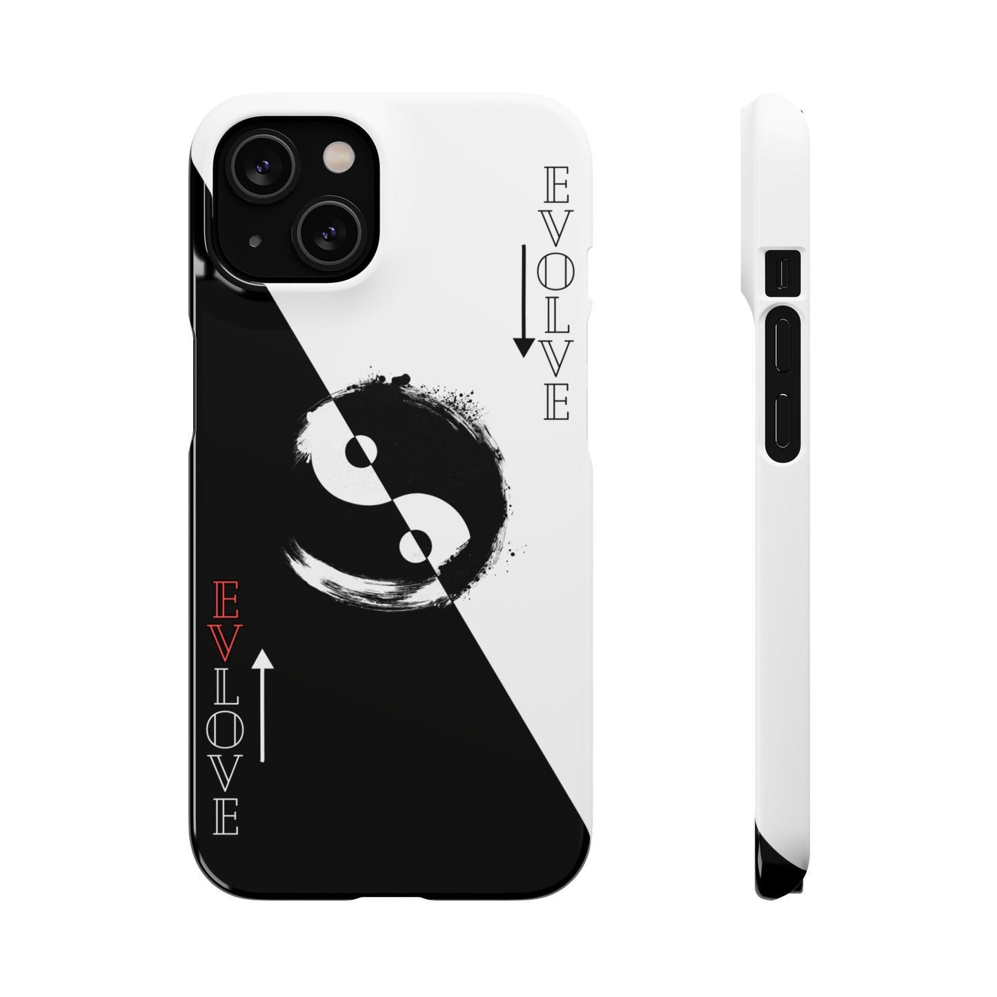 Yin Yang Evolve Black and White Snap Case Cover for iPhone and Samsung
