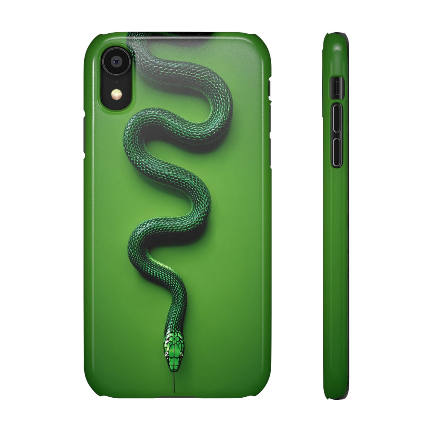 Green Snake Snap Case for iPhone, Stylish Phone Cover, Unique Gift, Trendy Accessory, Birthday, Nature Lover's Phone Case