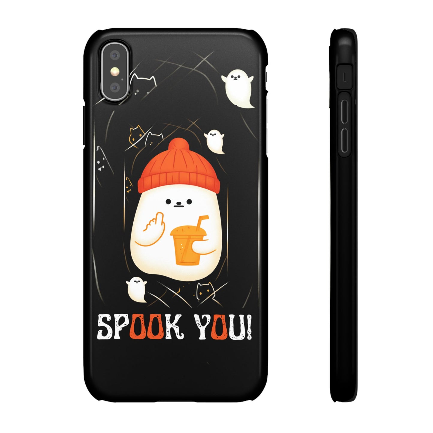 Spook You Halloween Ghost Snap Case Kawaii Protective Phone Cover for iPhone and Samsung