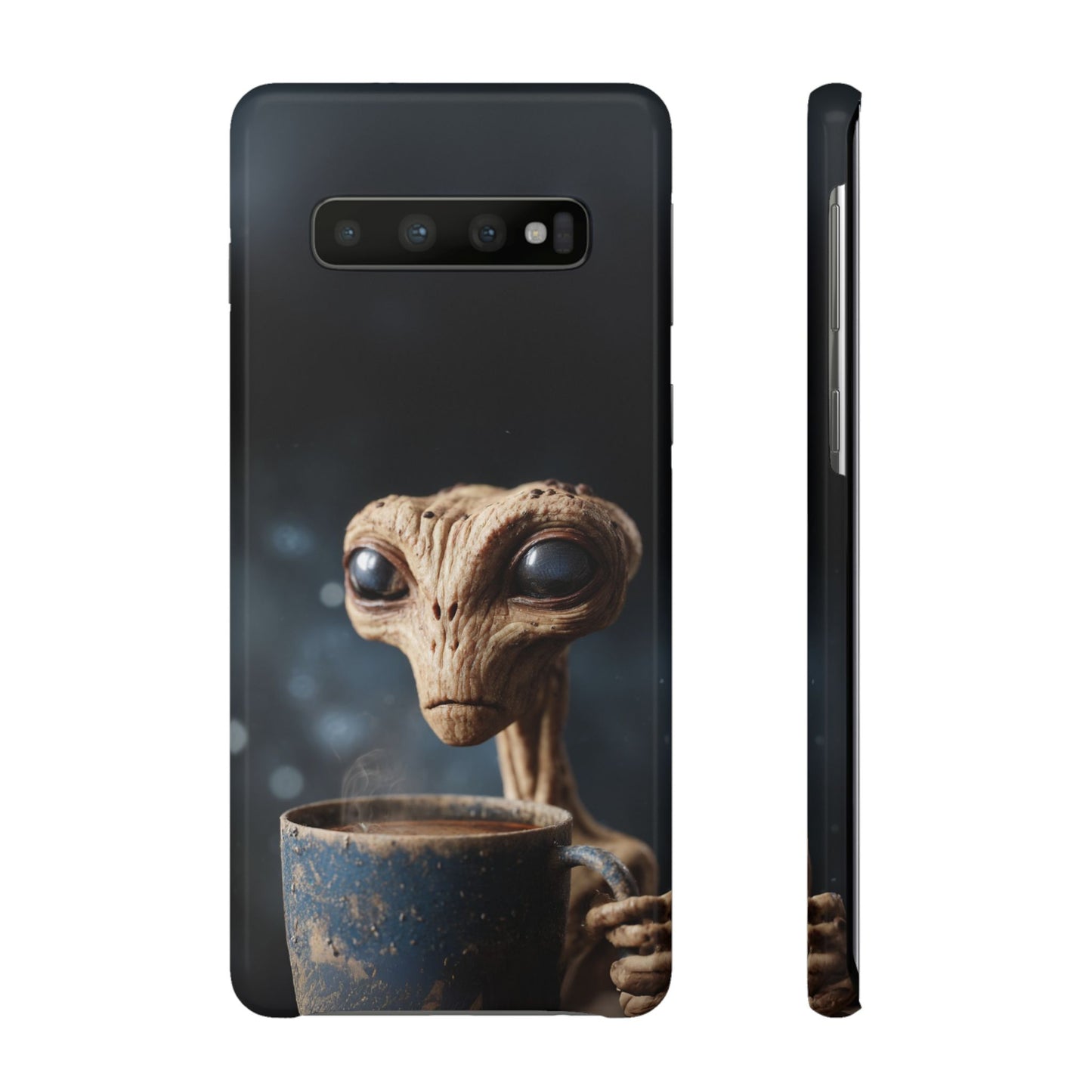 Alien Coffee Snap Case, Unique Phone Cover, Pop Culture Accessory, Gift for Sci-Fi Lovers, Customizable Phone Case