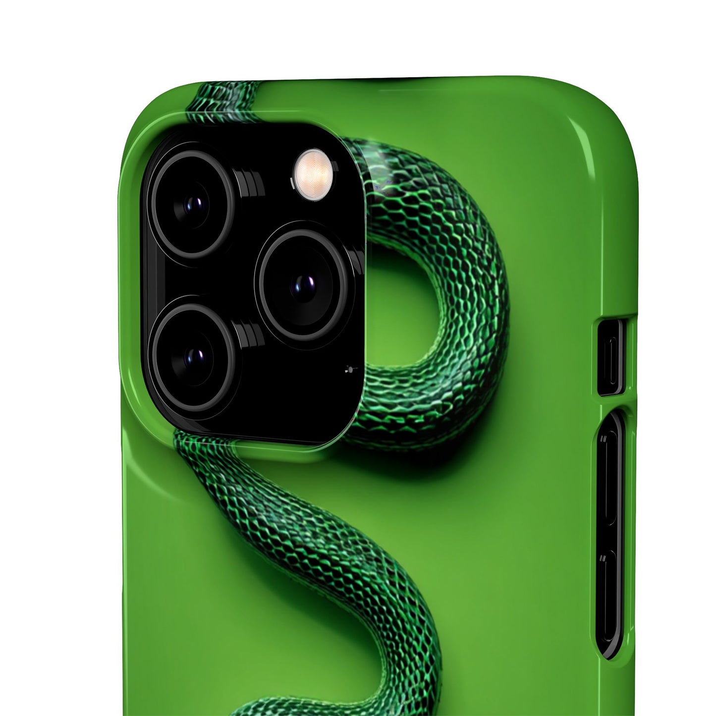 Green Snake Snap Case for iPhone, Stylish Phone Cover, Unique Gift, Trendy Accessory, Birthday, Nature Lover's Phone Case