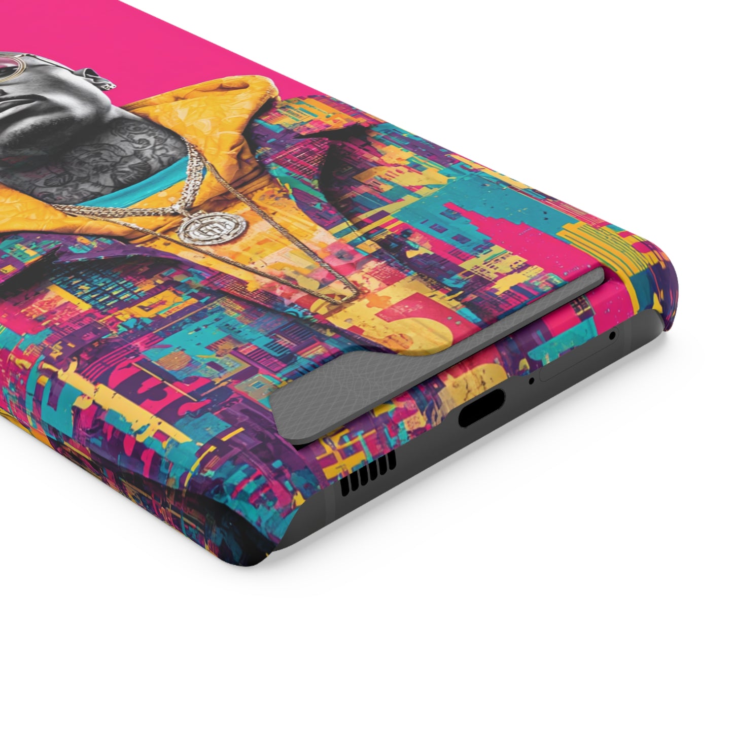 Vibrant Phone Case With Card Holder - Retro Style, Hip Hop Lover's Accessory, Colorful Gift, Music Enthusiast Essential, Unique Phone [...]