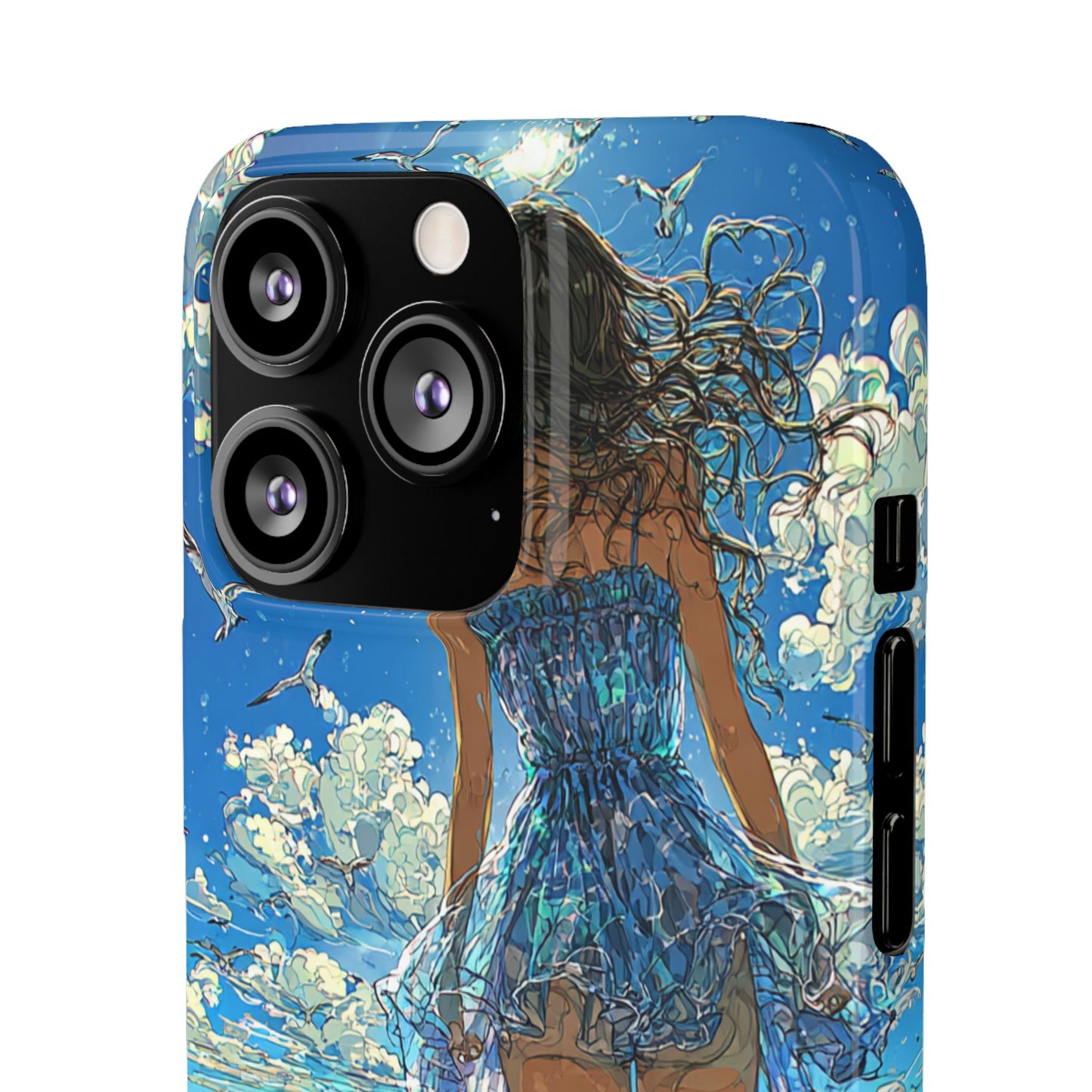 Summer Breeze Snap Case, Ocean Art Phone Cover, Beach Vibes Cell Case, Gift for Her, Custom Phone Accessory
