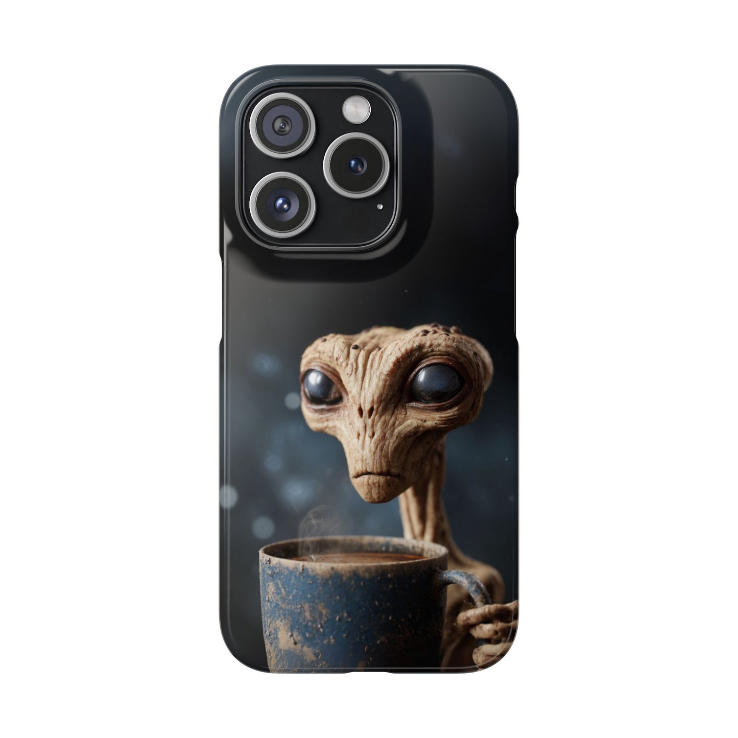 Alien Coffee Snap Case, Unique Phone Cover, Pop Culture Accessory, Gift for Sci-Fi Lovers, Customizable Phone Case