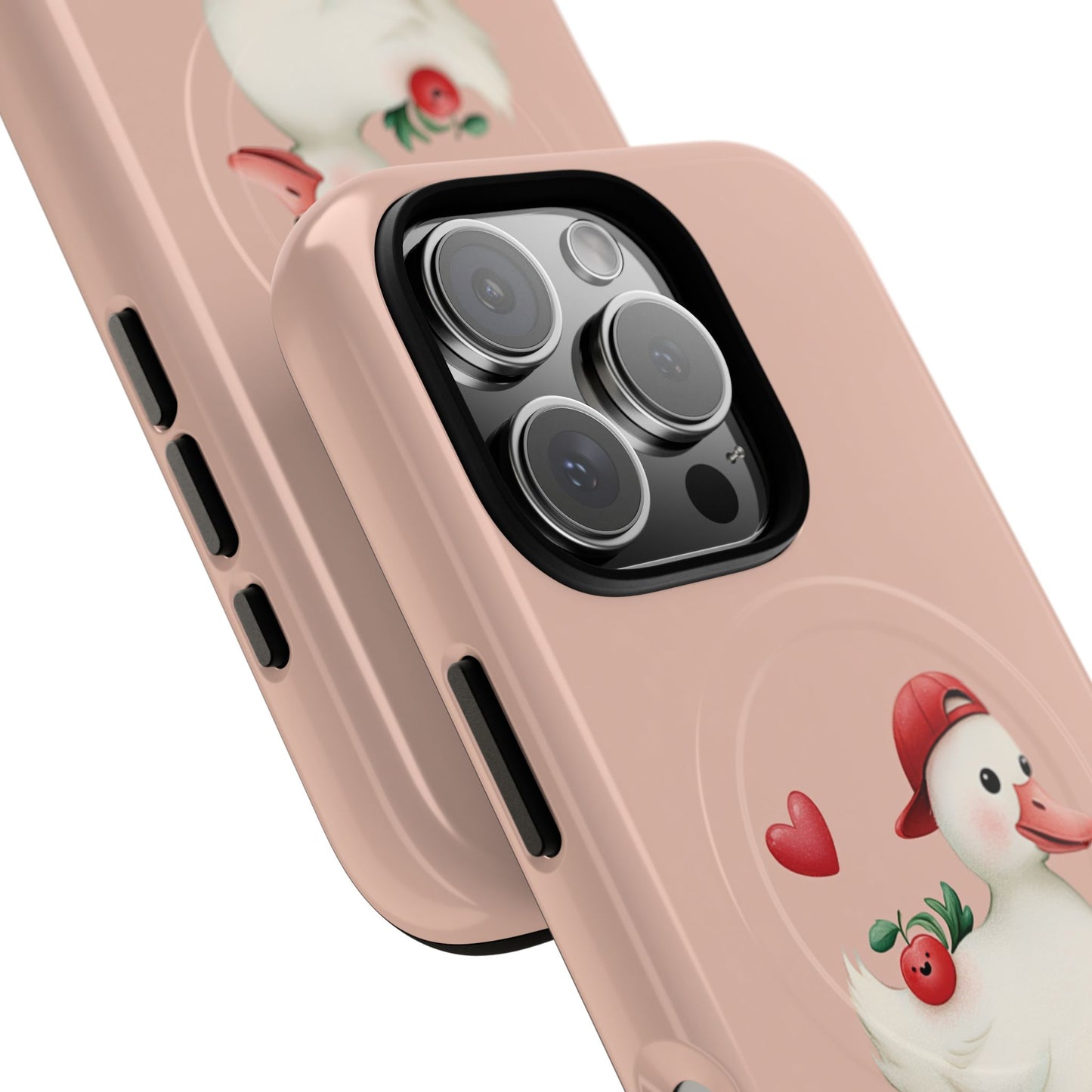 Duck Skateboard Magnetic Phone Case — Cute Pink Protective iPhone Cover