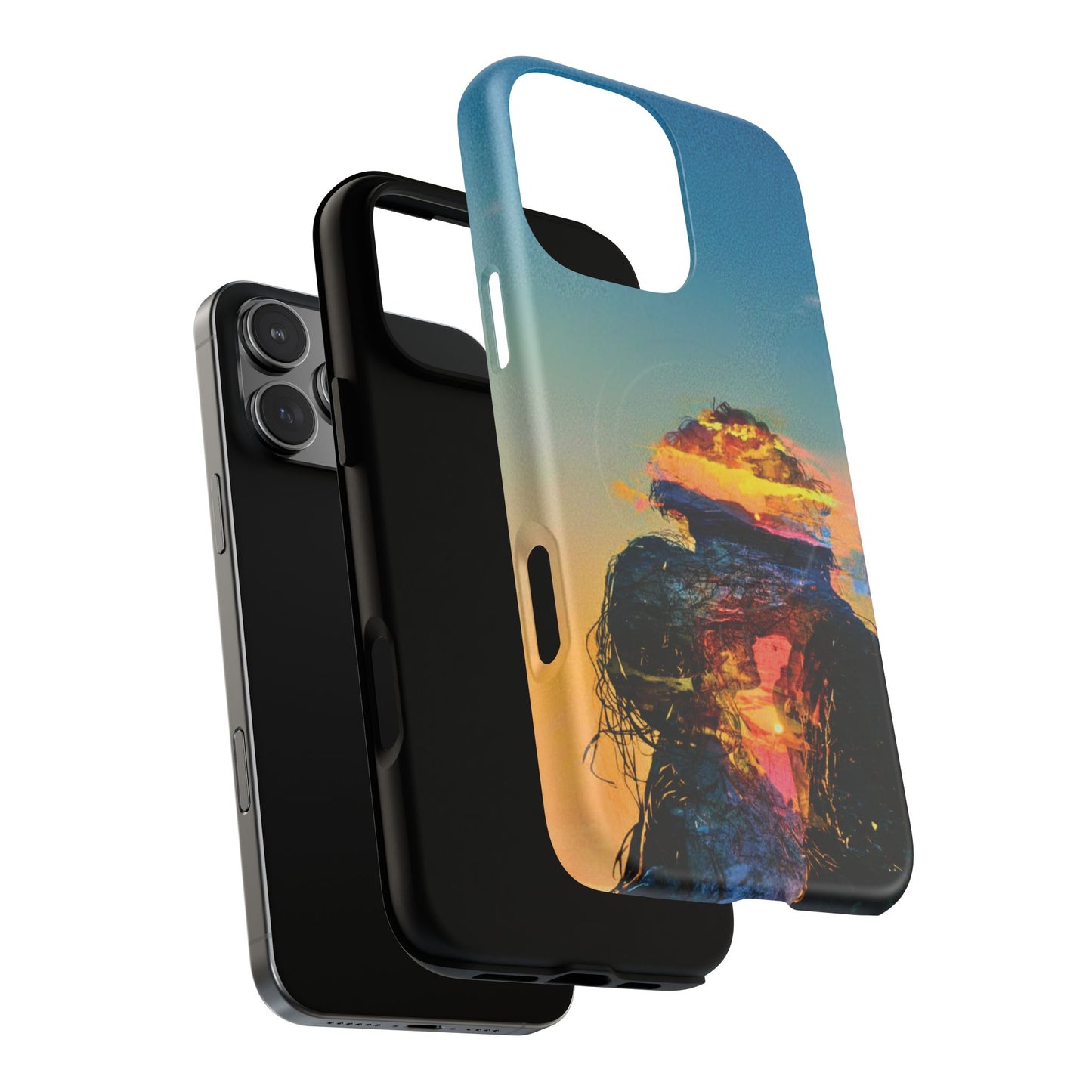 Abstract Sunset Silhouette Tough Magnetic Phone Case