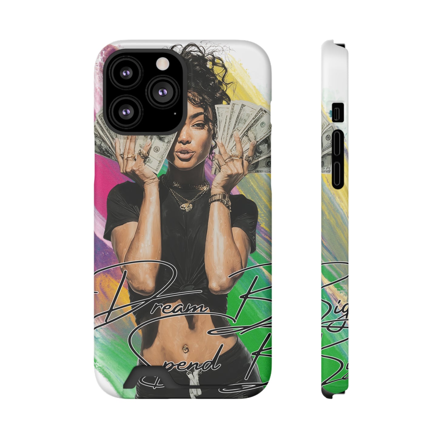 Vibrant Phone Case with Card Holder - Dream Big, Stylish Accessory for Teens & Young Adults, Perfect Gift for Birthdays, Graduations, [...]