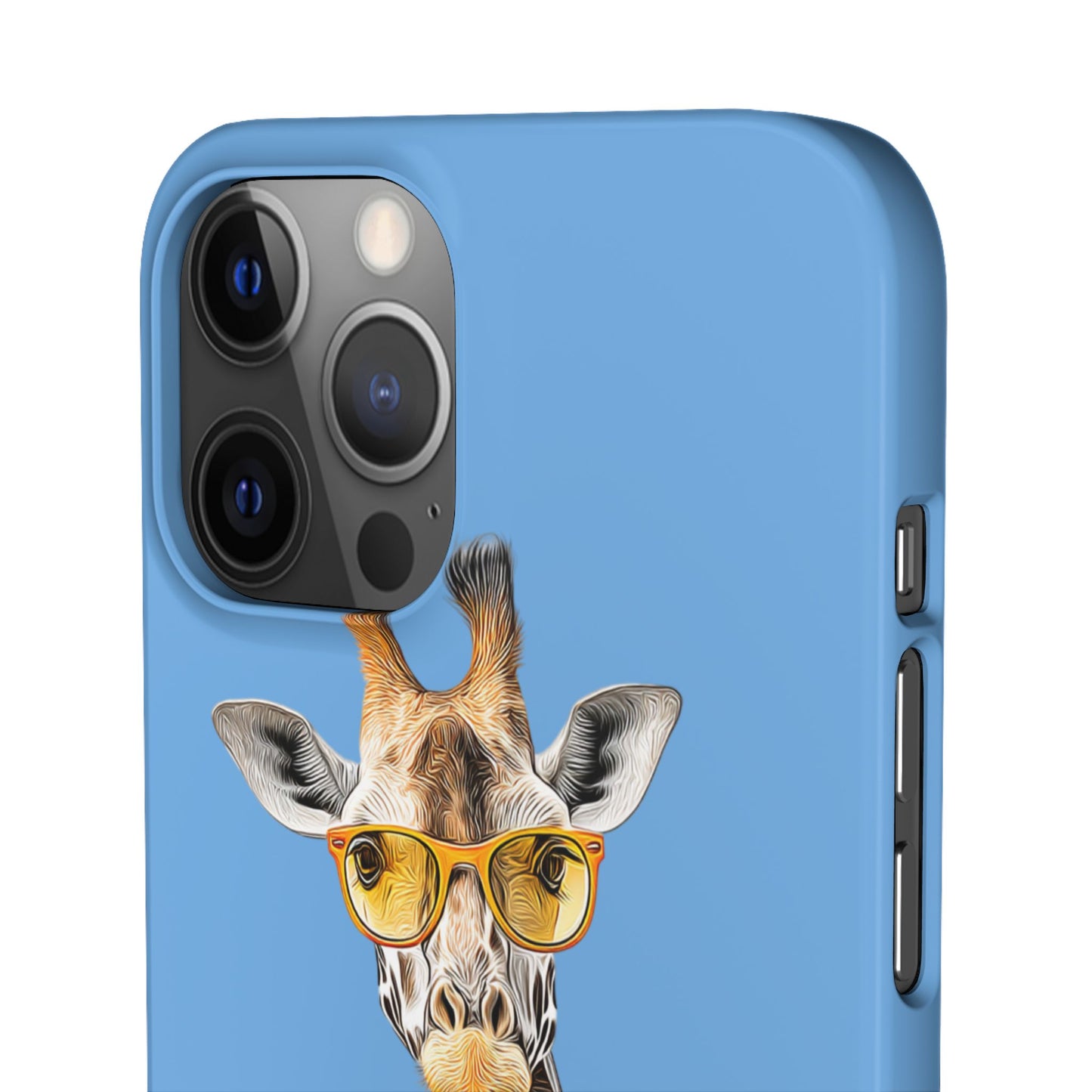 Giraffe Blue Snap Case Phone Cover for Animal Lover Iphone and Samsung models