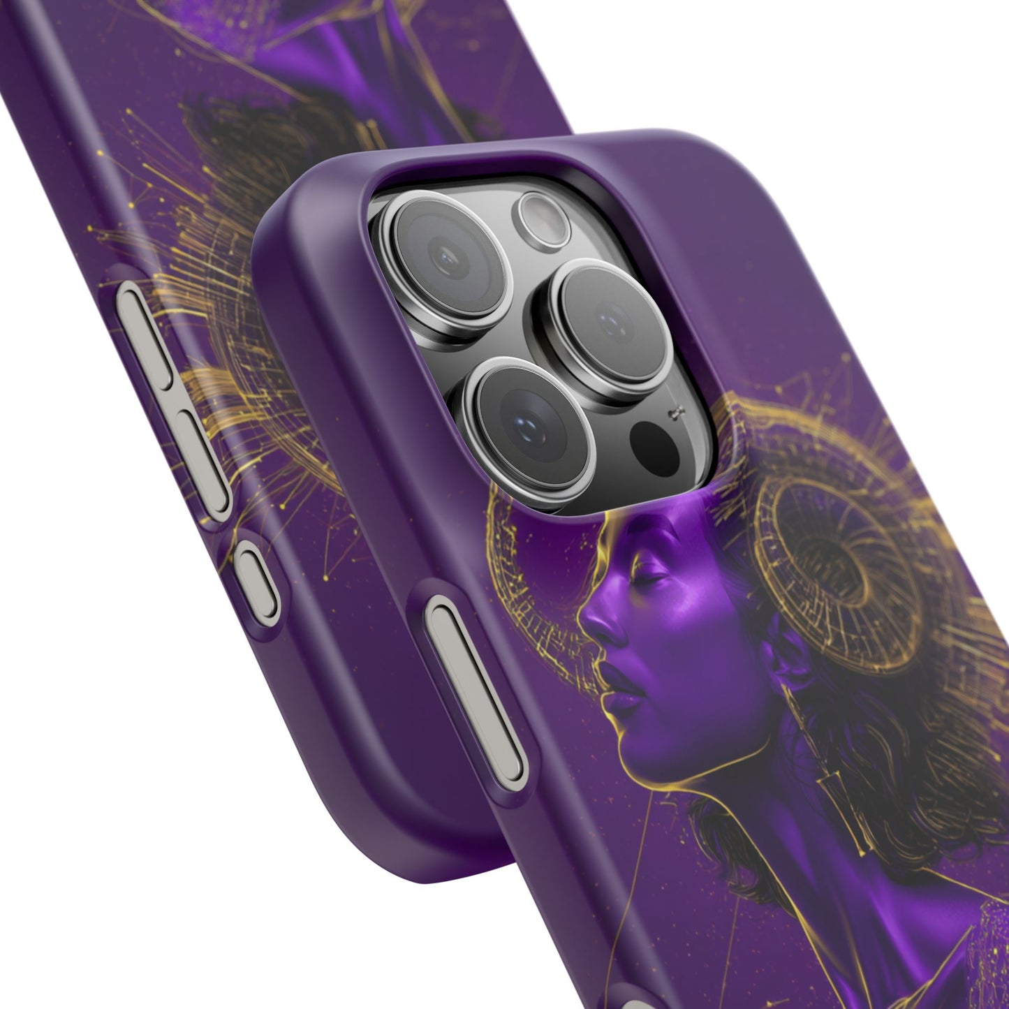 Purple & Gold Celestial Virgo Phone Case – Snap Cover for Samsung & iPhone