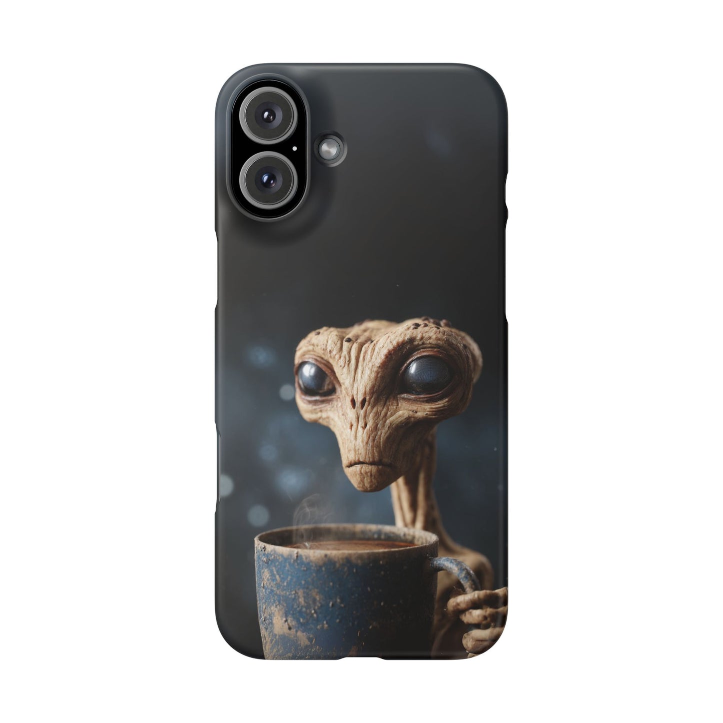 Alien Coffee Snap Case, Unique Phone Cover, Pop Culture Accessory, Gift for Sci-Fi Lovers, Customizable Phone Case