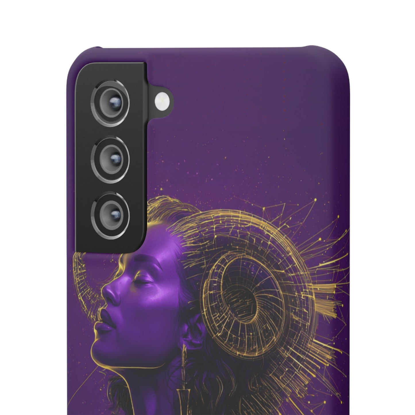 Purple & Gold Celestial Virgo Phone Case – Snap Cover for Samsung & iPhone