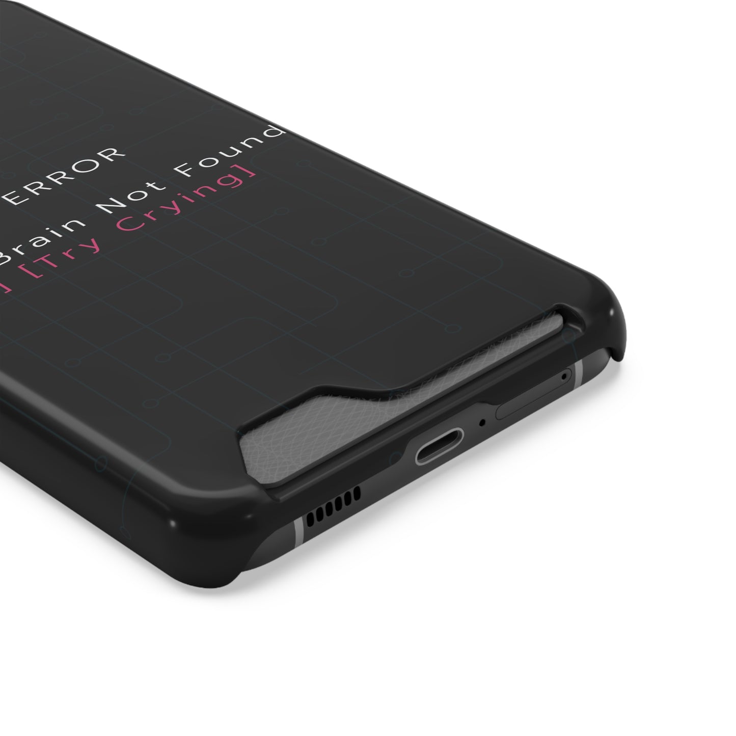 Techy Phone Case with Card Holder, Trendy Gadget Accessory, Cool Gift for Tech Lovers, Phone Protection, Modern Design for Everyday Use