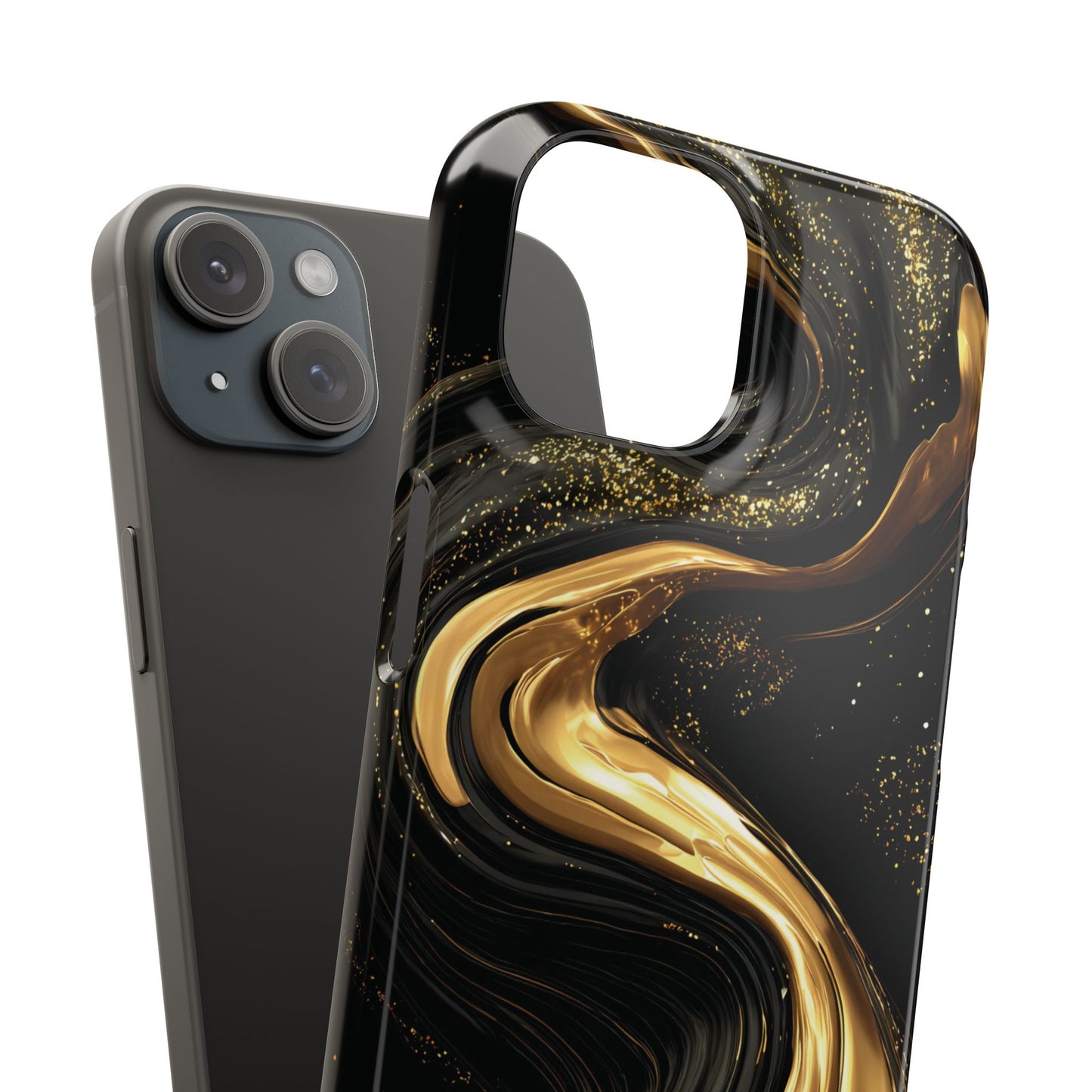 Elegant Gold Swirl Snap Case - Stylish Phone Cover, Modern Accessory, Gift for Her, Luxe Phone Case, Trendy Decor
