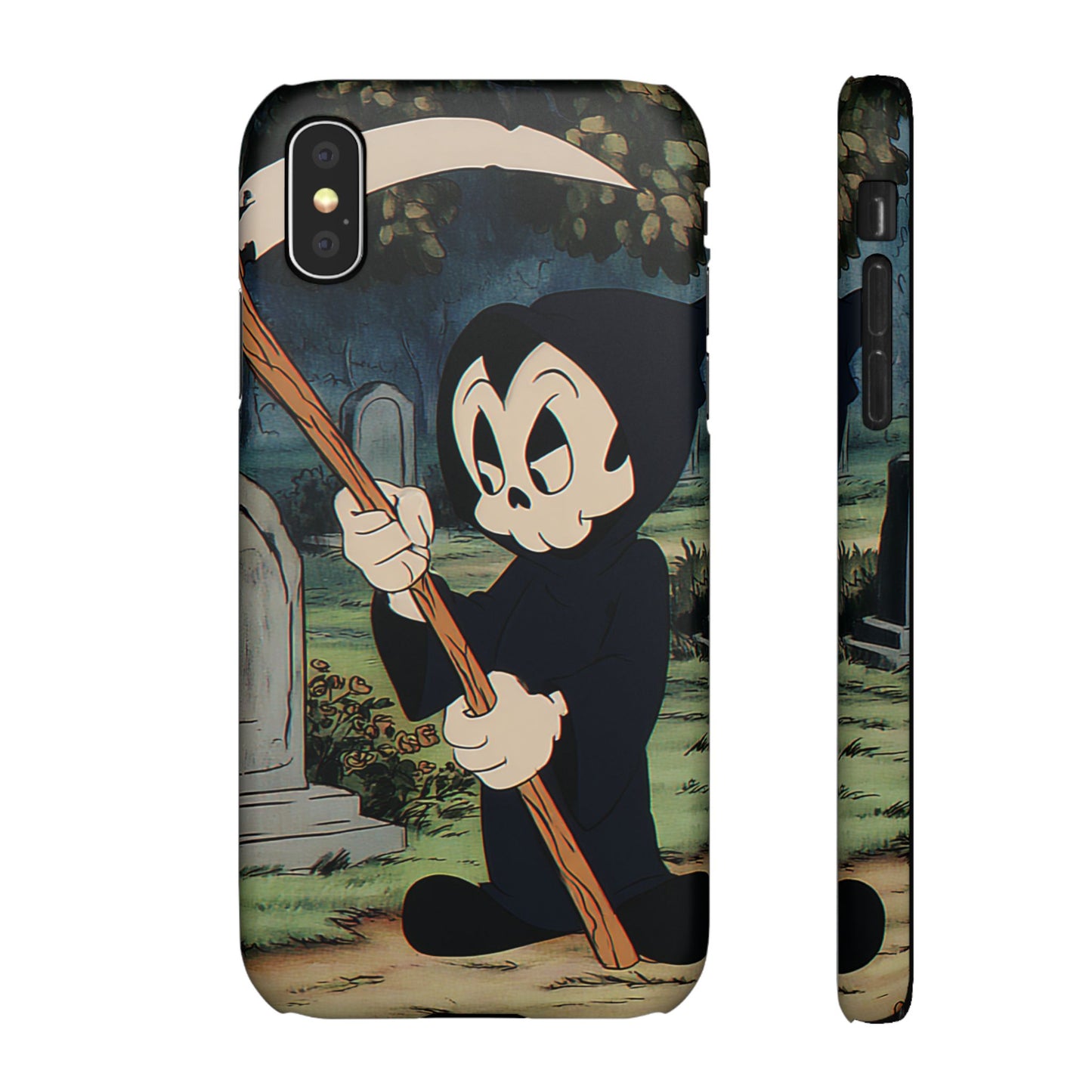 Grim Reaper Snap Case, Halloween Phone Case, Cute Death Phone Cover, Spooky Accessories, Unique Phone Protector