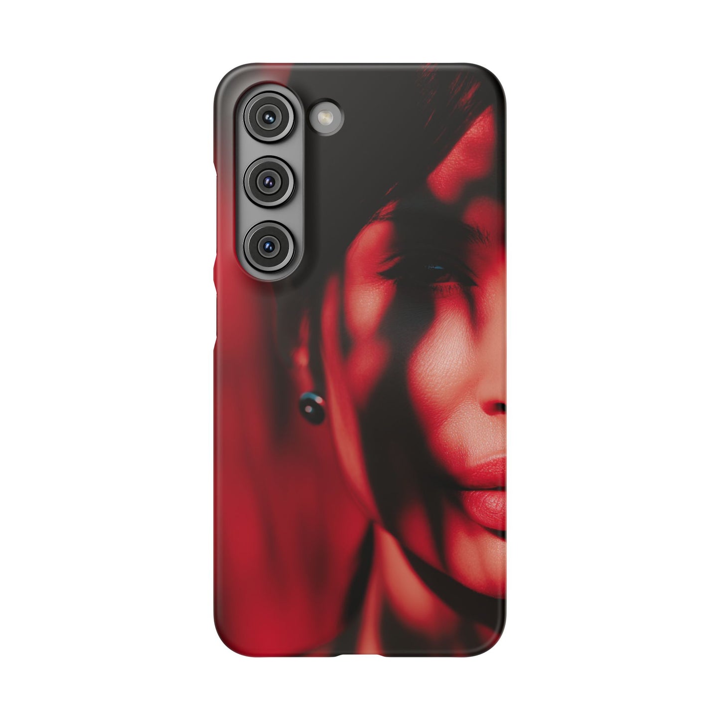 Stylish Snap Cases for Phone, Artistic Phone Cover, Unique Gifts, Red Aesthetic Case, Trendy Accessory, Vibrant Protection