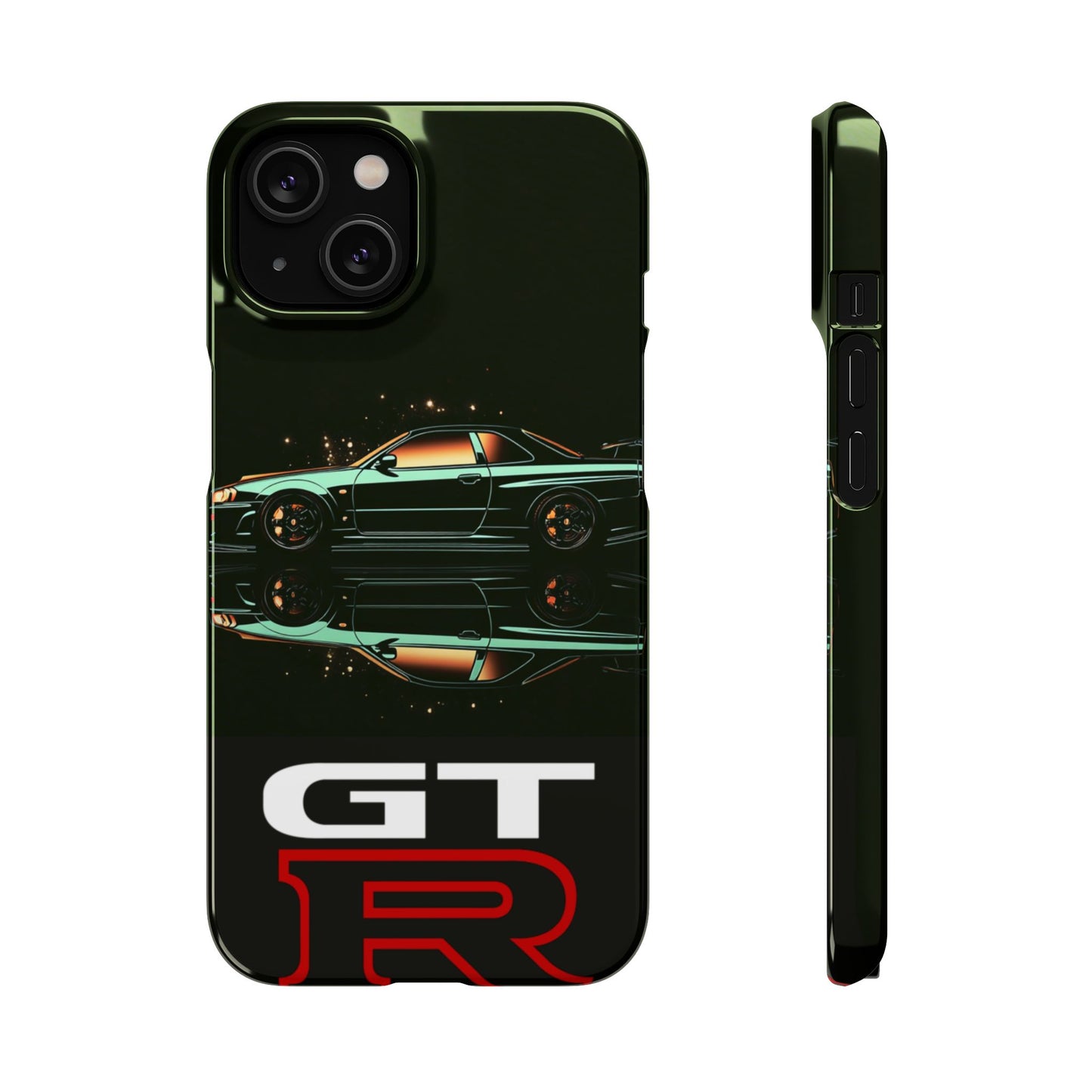 Green Skyleine R34 GTR Art Snap Case and Protective Phone Cover For iPhone and Samsung