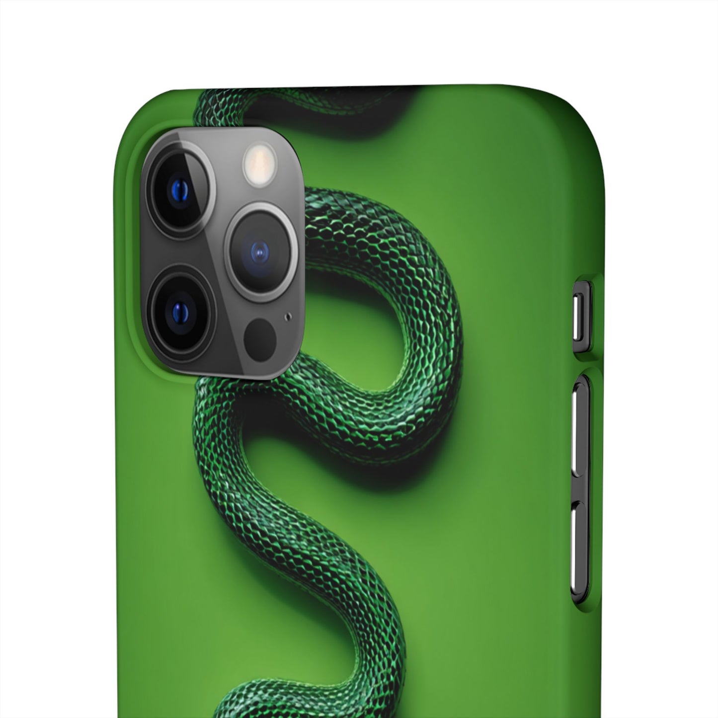 Green Snake Snap Case for iPhone, Stylish Phone Cover, Unique Gift, Trendy Accessory, Birthday, Nature Lover's Phone Case