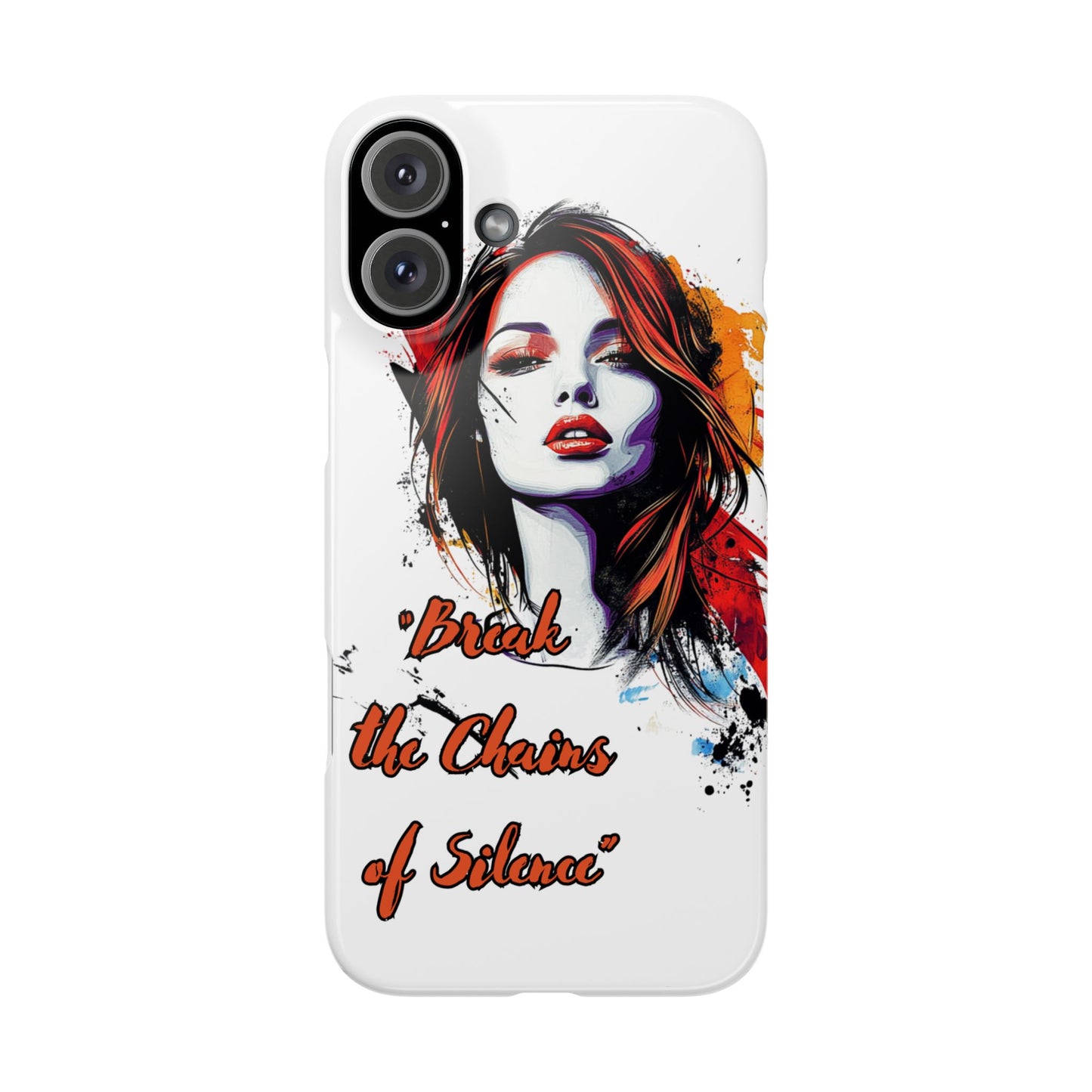 Empowering Art Snap Cases, Phone Cover, Break the Chains of Silence, Unique Gift, Inspirational Tech Accessories