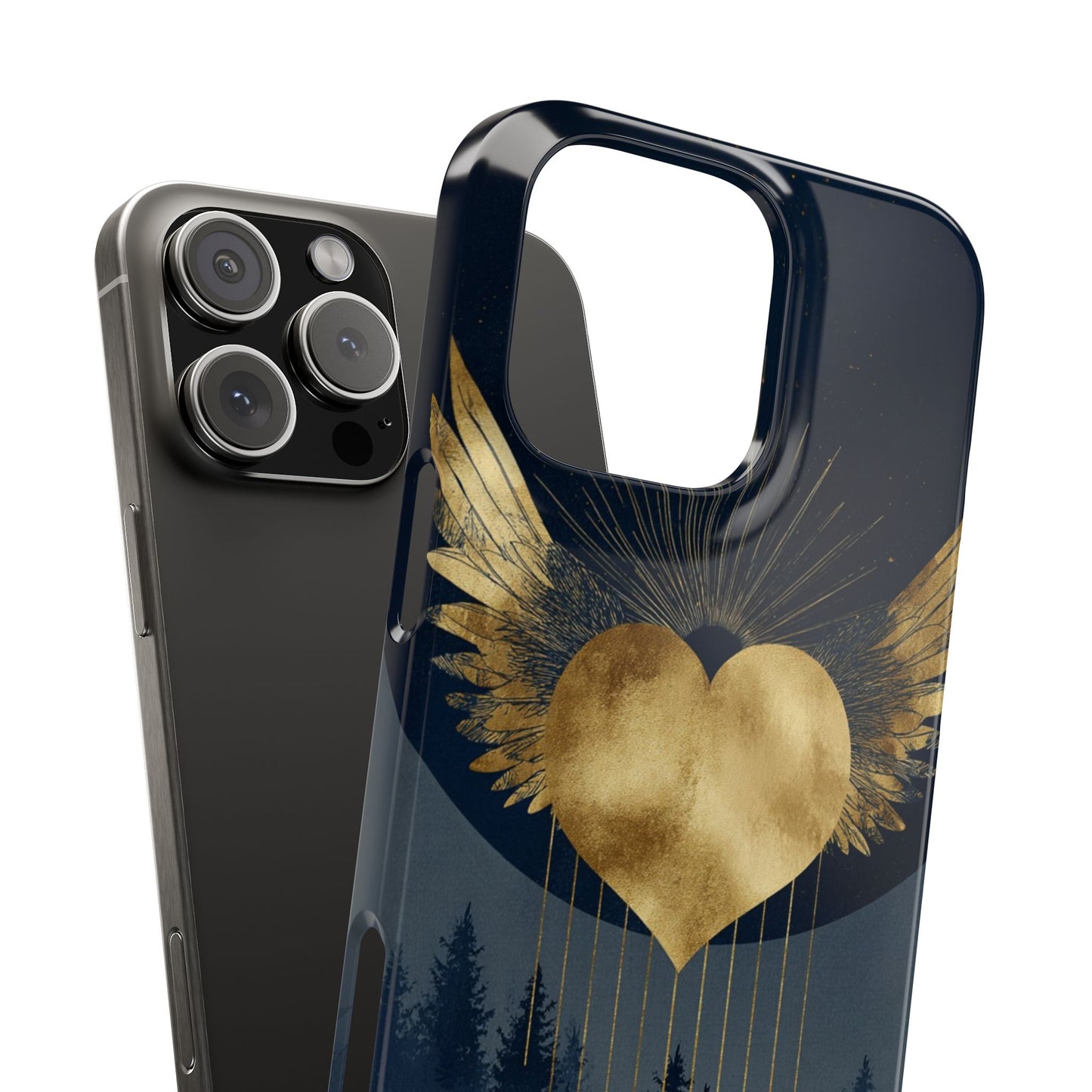 Heart Wing Snap Case, Elegant Phone Cover, Unique Gift, Artistic Accessory, Protective Case for Love and Romance
