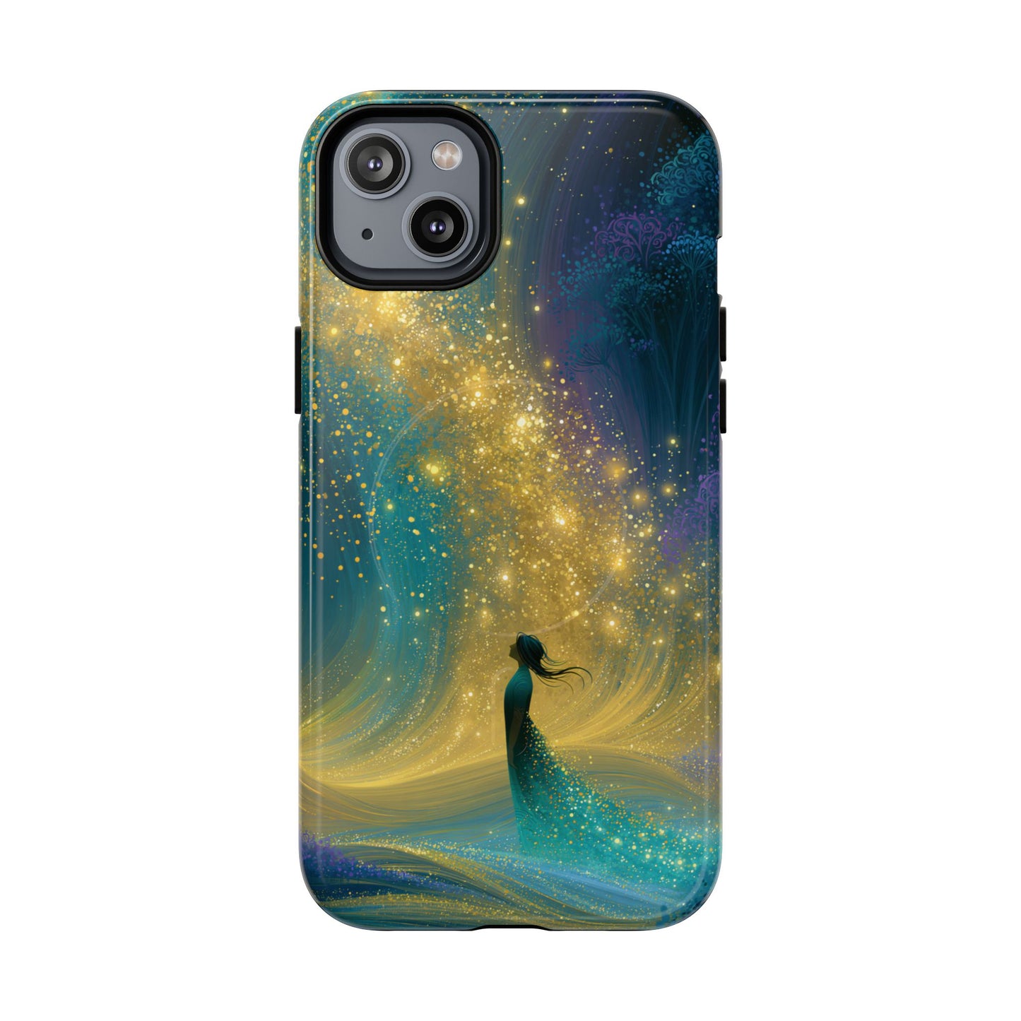 Mystical Nightfall Phone Case — Starry Silhouette Tough Magnetic Case