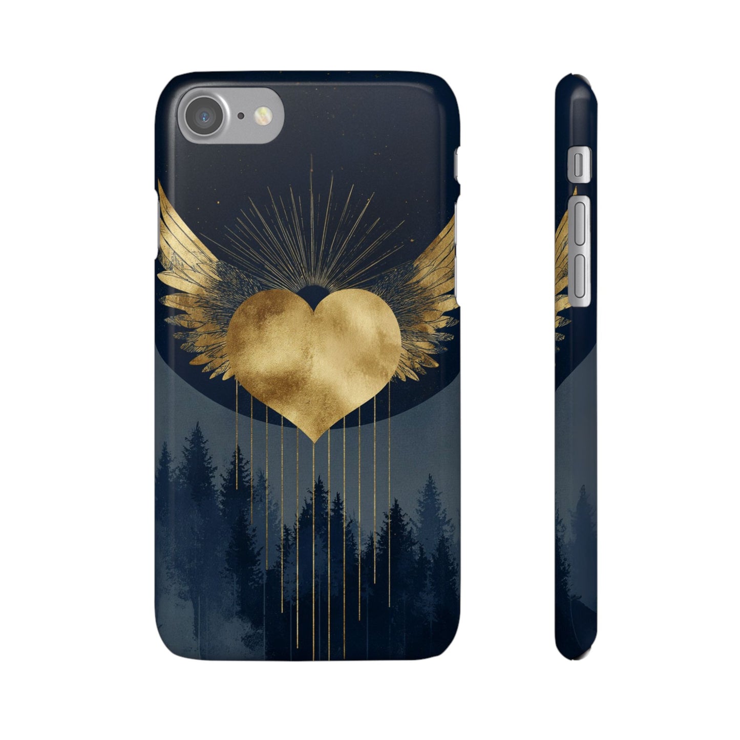 Heart Wing Snap Case, Elegant Phone Cover, Unique Gift, Artistic Accessory, Protective Case for Love and Romance