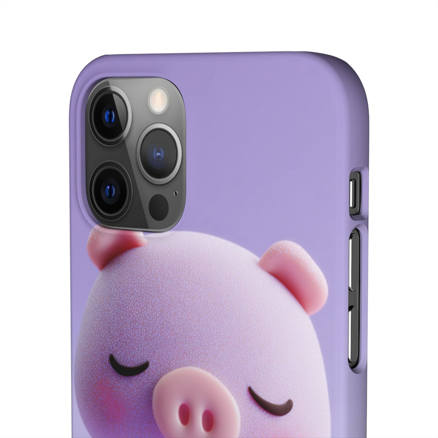 Cute Pig Snap Case for iPhone, Animal Lovers Phone Cover, Kawaii Aesthetic Accessory, Birthday Gift, Unique Phone Protection