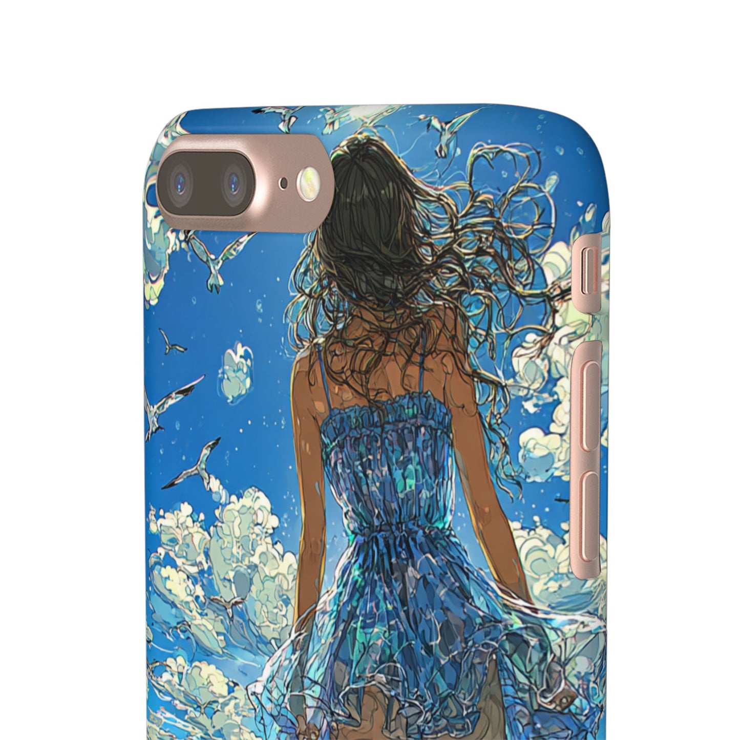 Summer Breeze Snap Case, Ocean Art Phone Cover, Beach Vibes Cell Case, Gift for Her, Custom Phone Accessory
