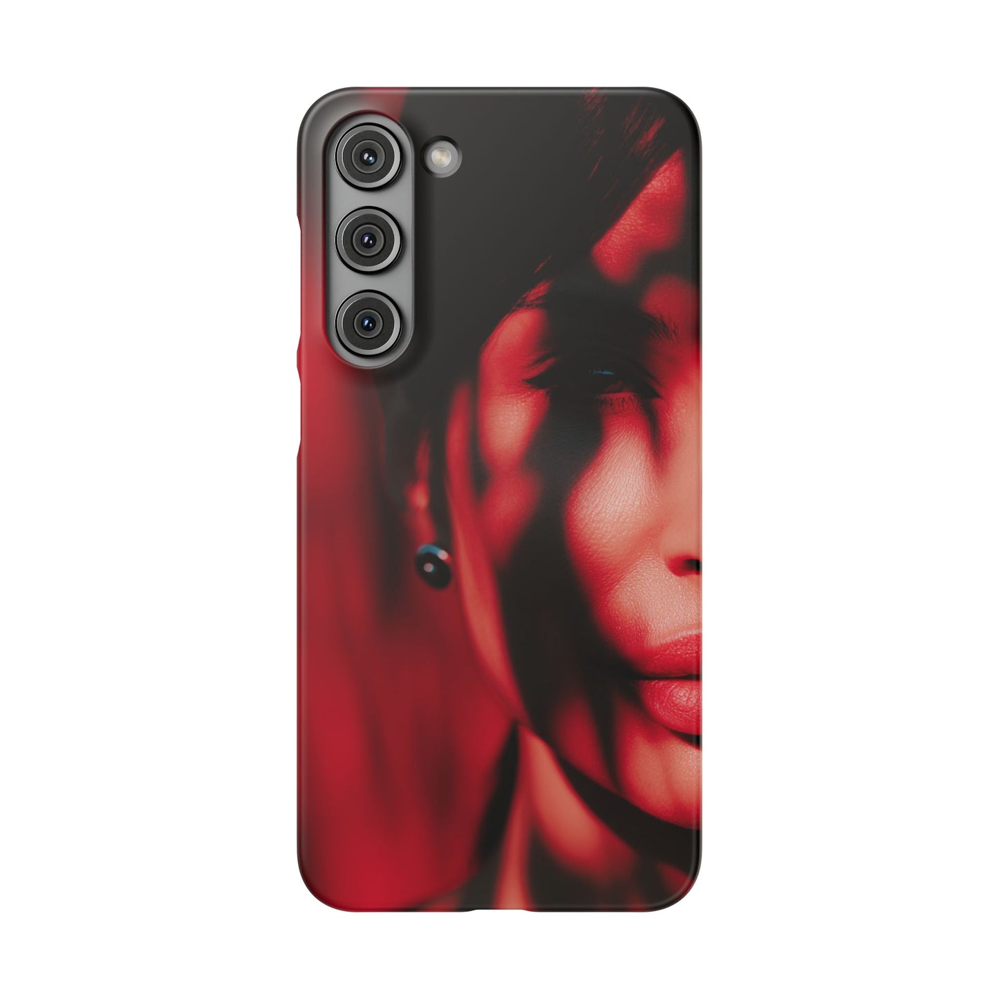 Stylish Snap Cases for Phone, Artistic Phone Cover, Unique Gifts, Red Aesthetic Case, Trendy Accessory, Vibrant Protection