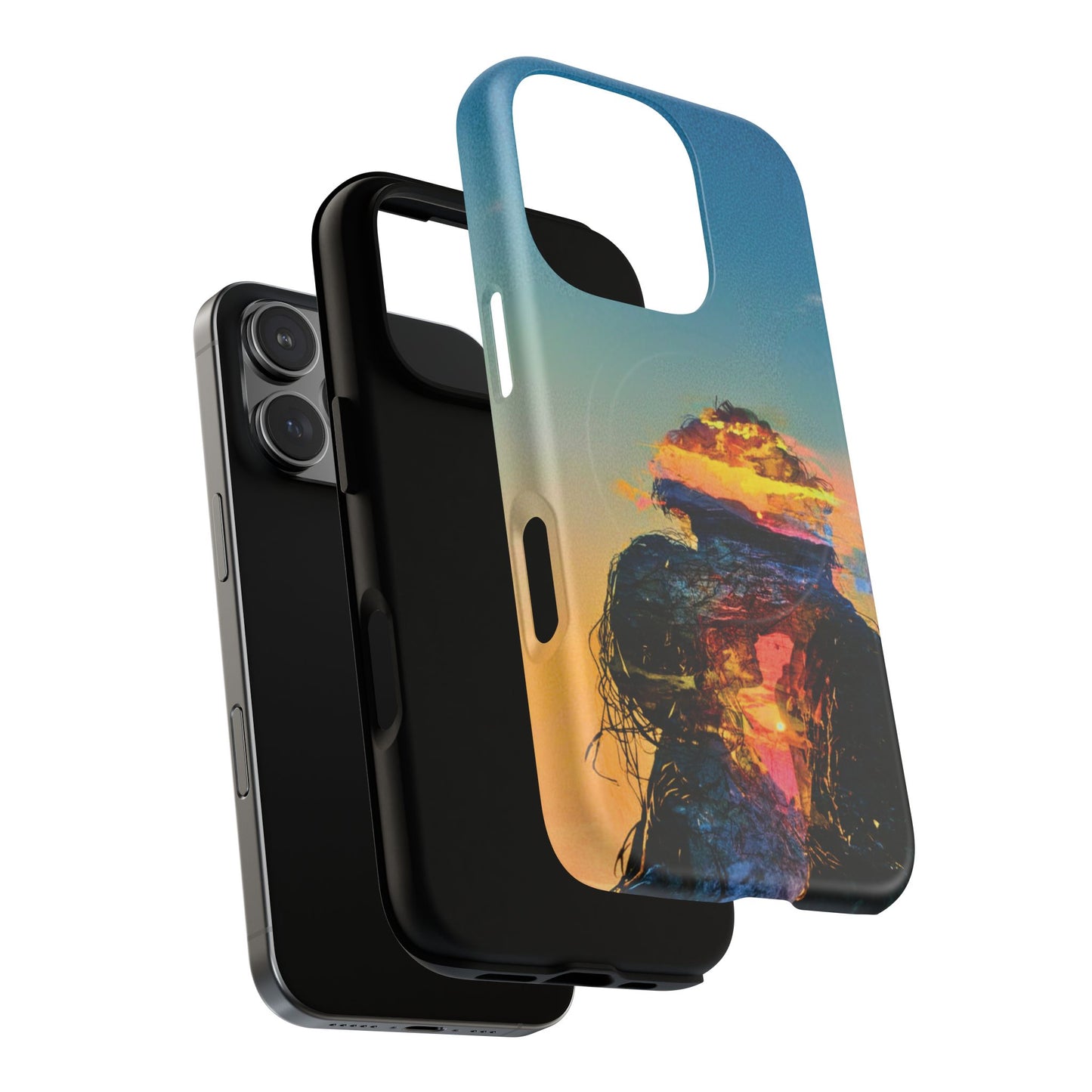 Abstract Sunset Silhouette Tough Magnetic Phone Case