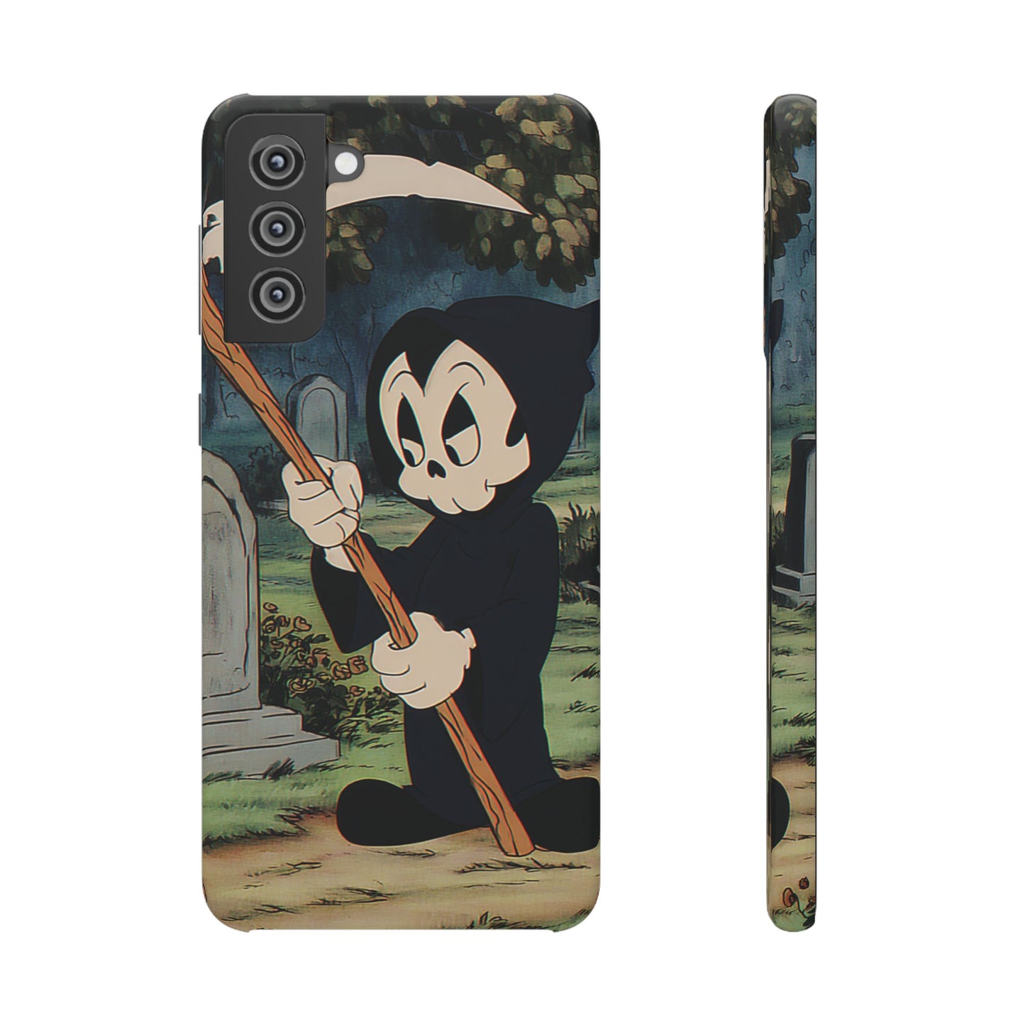 Grim Reaper Snap Case, Halloween Phone Case, Cute Death Phone Cover, Spooky Accessories, Unique Phone Protector