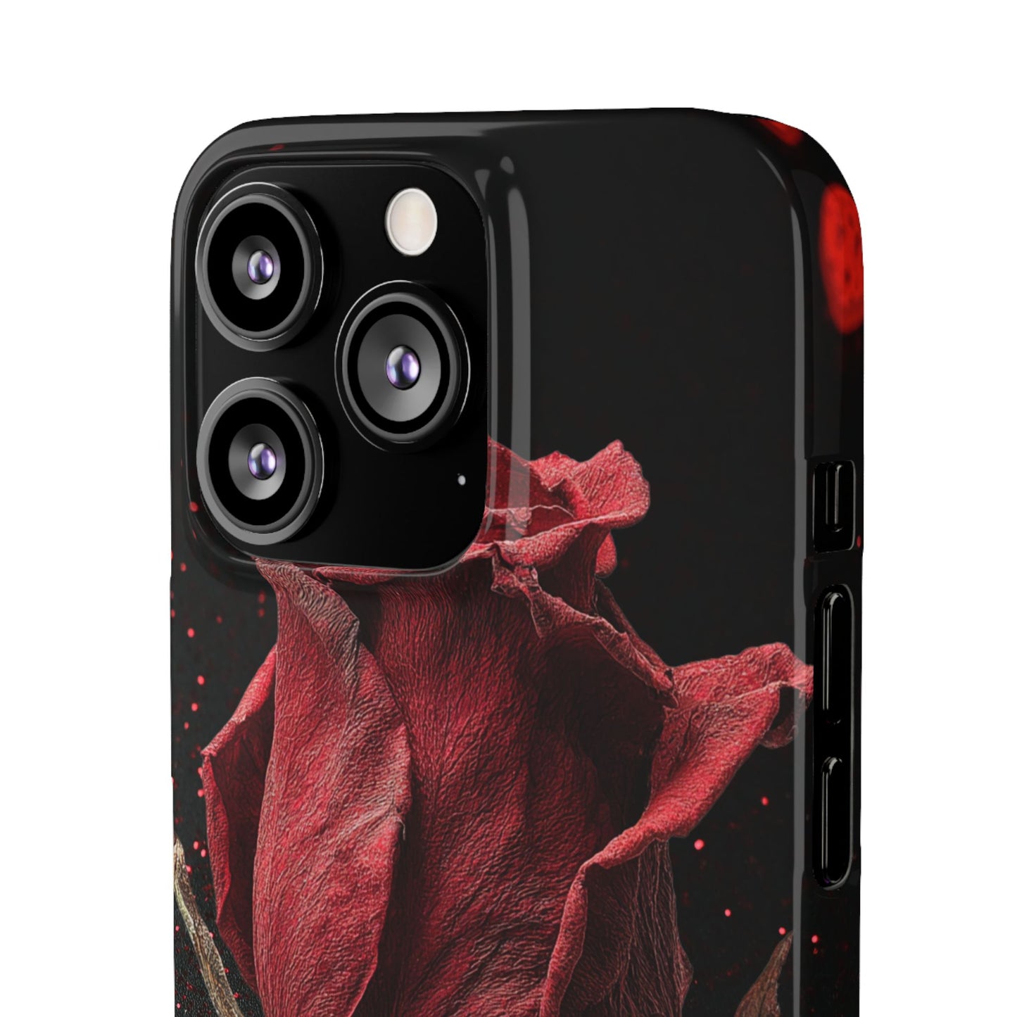 Romantic Rose Snap Case, Floral Phone Cover, Valentines Day Gift, Trendy Mobile Accessory, Heart Design Case, Elegant Phone Protector
