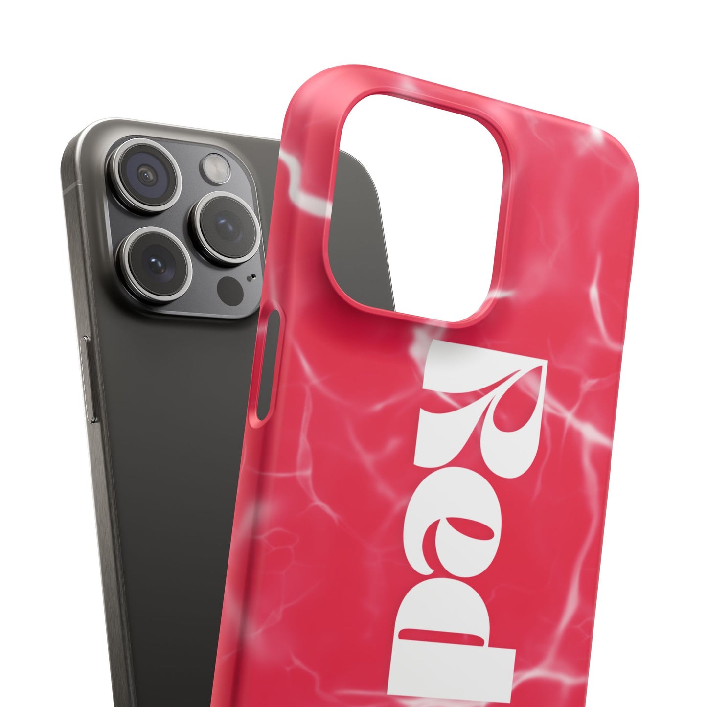 Vibrant Red Snap Case for iPhone, Trendy Phone Cover, Gift for Her, Summer Accessory, Stylish Tech Protection