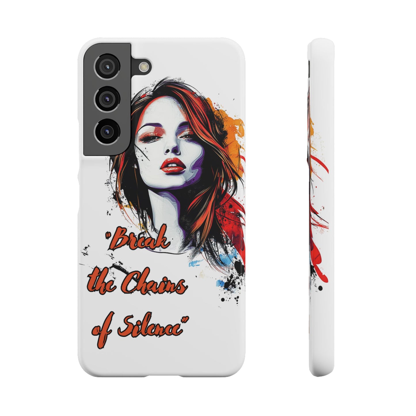 Empowering Art Snap Cases, Phone Cover, Break the Chains of Silence, Unique Gift, Inspirational Tech Accessories