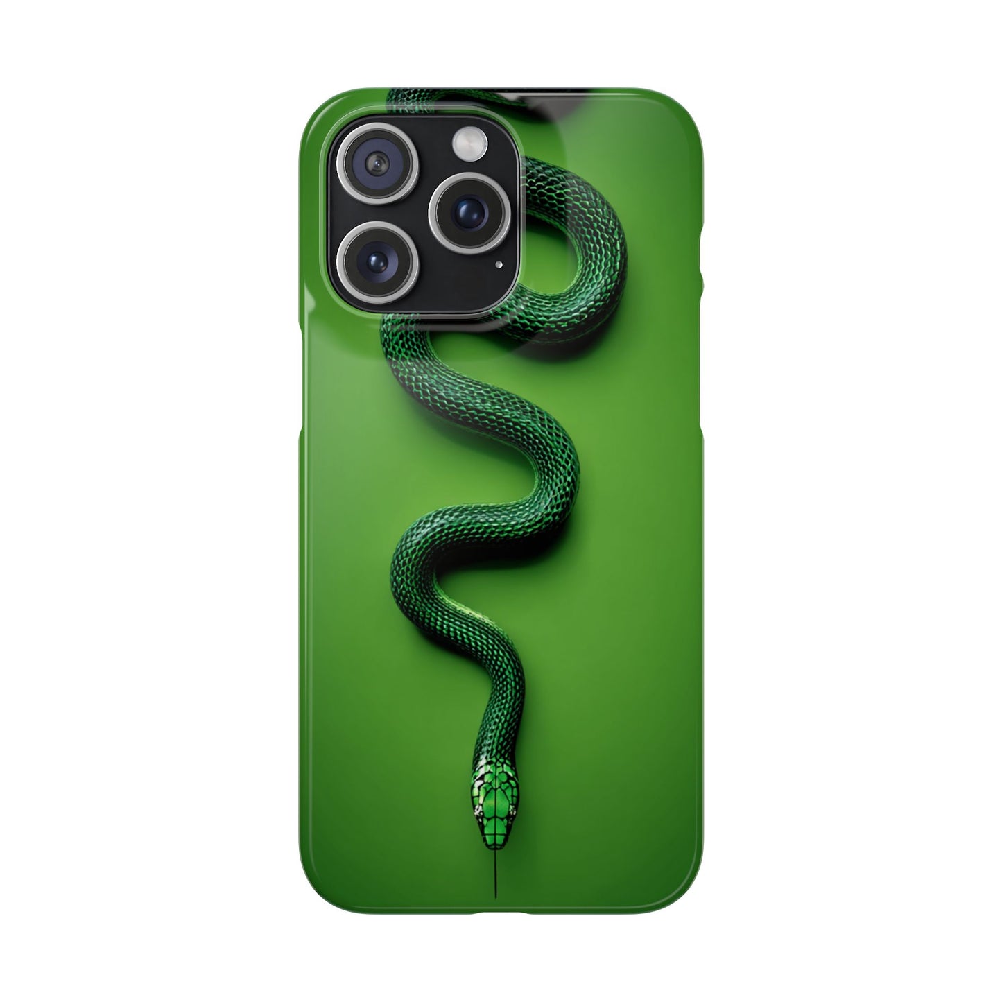 Green Snake Snap Case for iPhone, Stylish Phone Cover, Unique Gift, Trendy Accessory, Birthday, Nature Lover's Phone Case