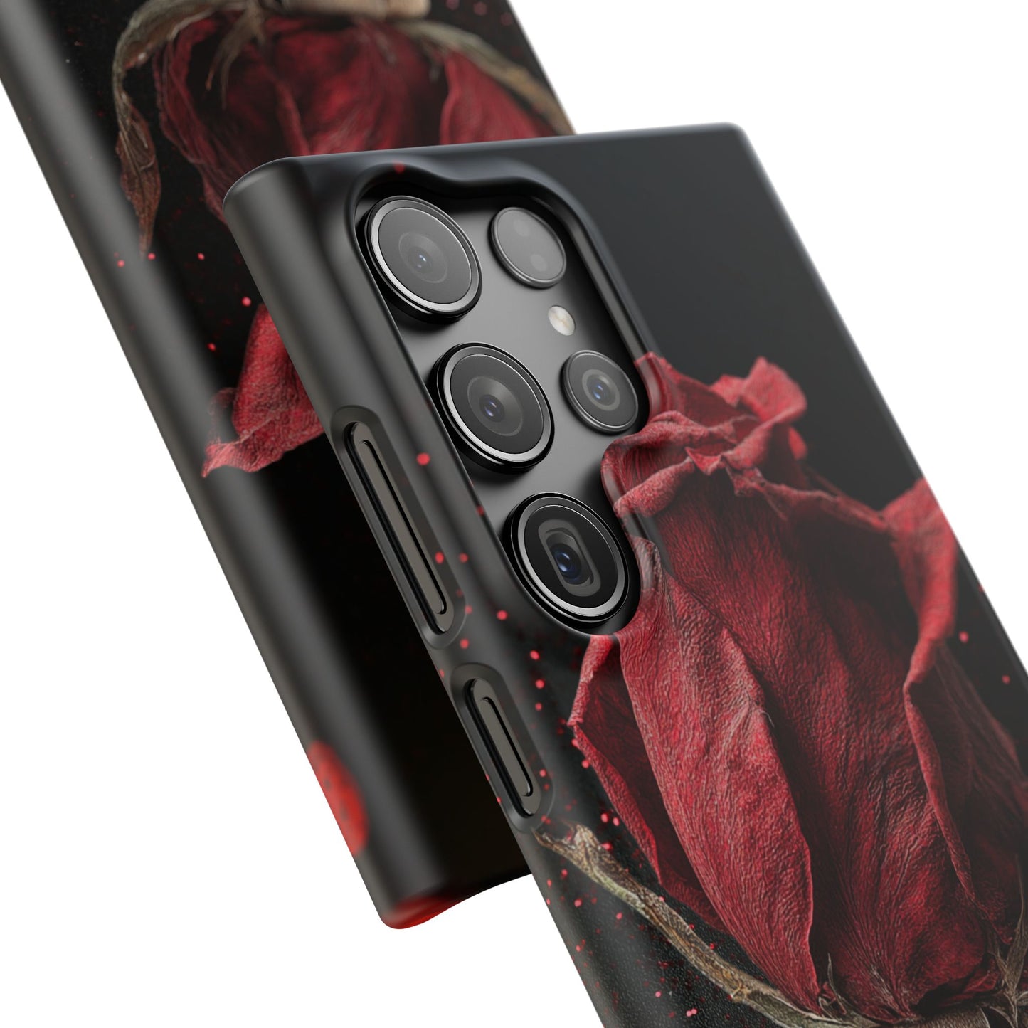 Romantic Rose Snap Case, Floral Phone Cover, Valentines Day Gift, Trendy Mobile Accessory, Heart Design Case, Elegant Phone Protector