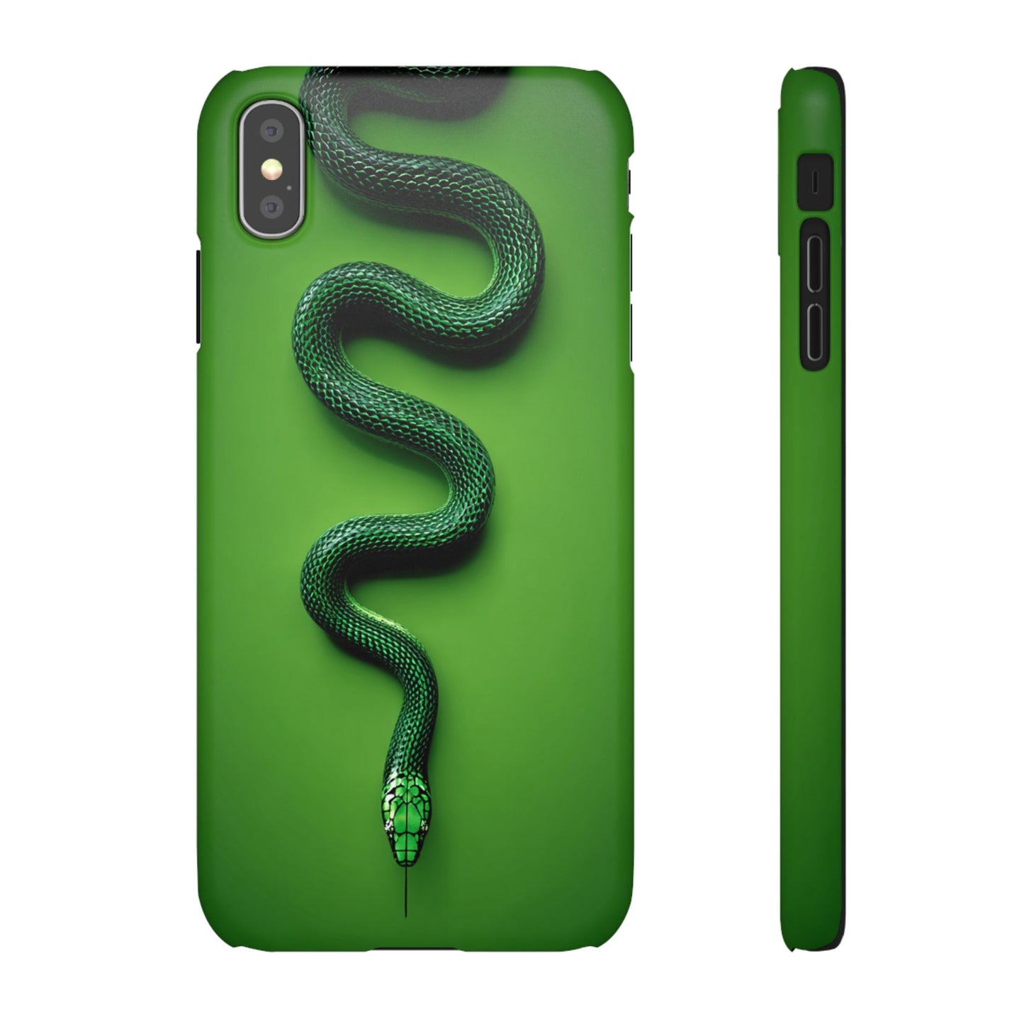Green Snake Snap Case for iPhone, Stylish Phone Cover, Unique Gift, Trendy Accessory, Birthday, Nature Lover's Phone Case